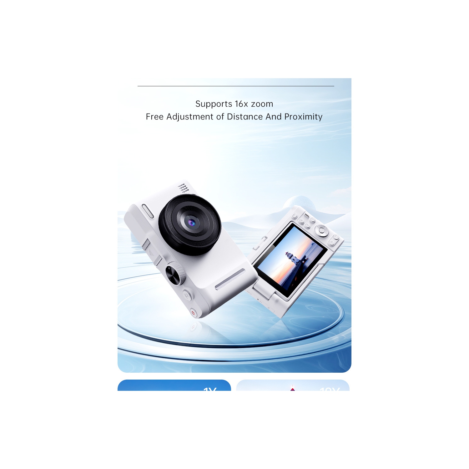 Digital camera CCD digital camera 2K digital camera 3-inch HD screen DX9 neutral home wide-angle, macro, rotating LCD screen, HD camera - black + 32G