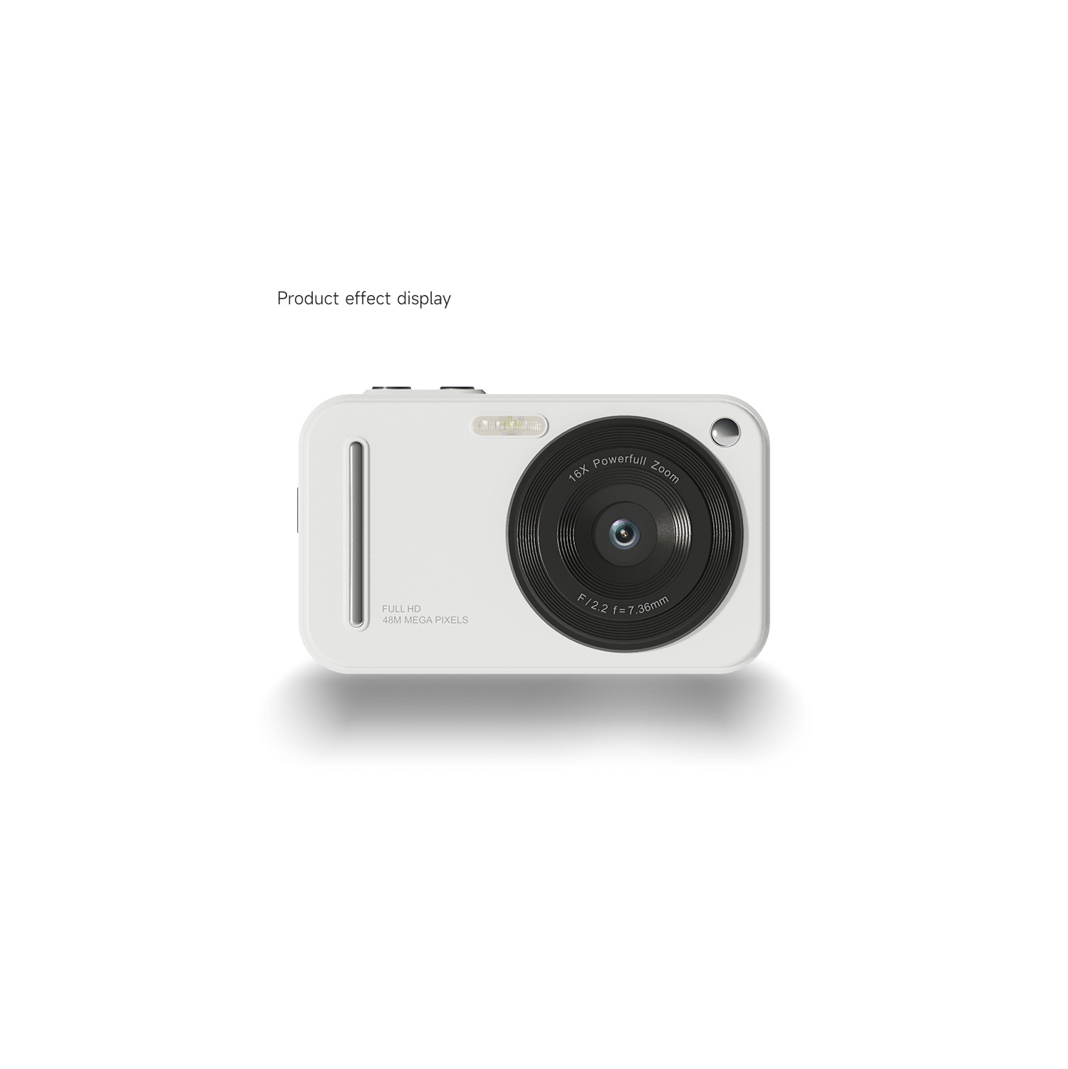 Digital camera CCD student Selfie HD camera portable digital camera anti-shake, wide-angle 2.4-inch HD screen-white + 32G memory card