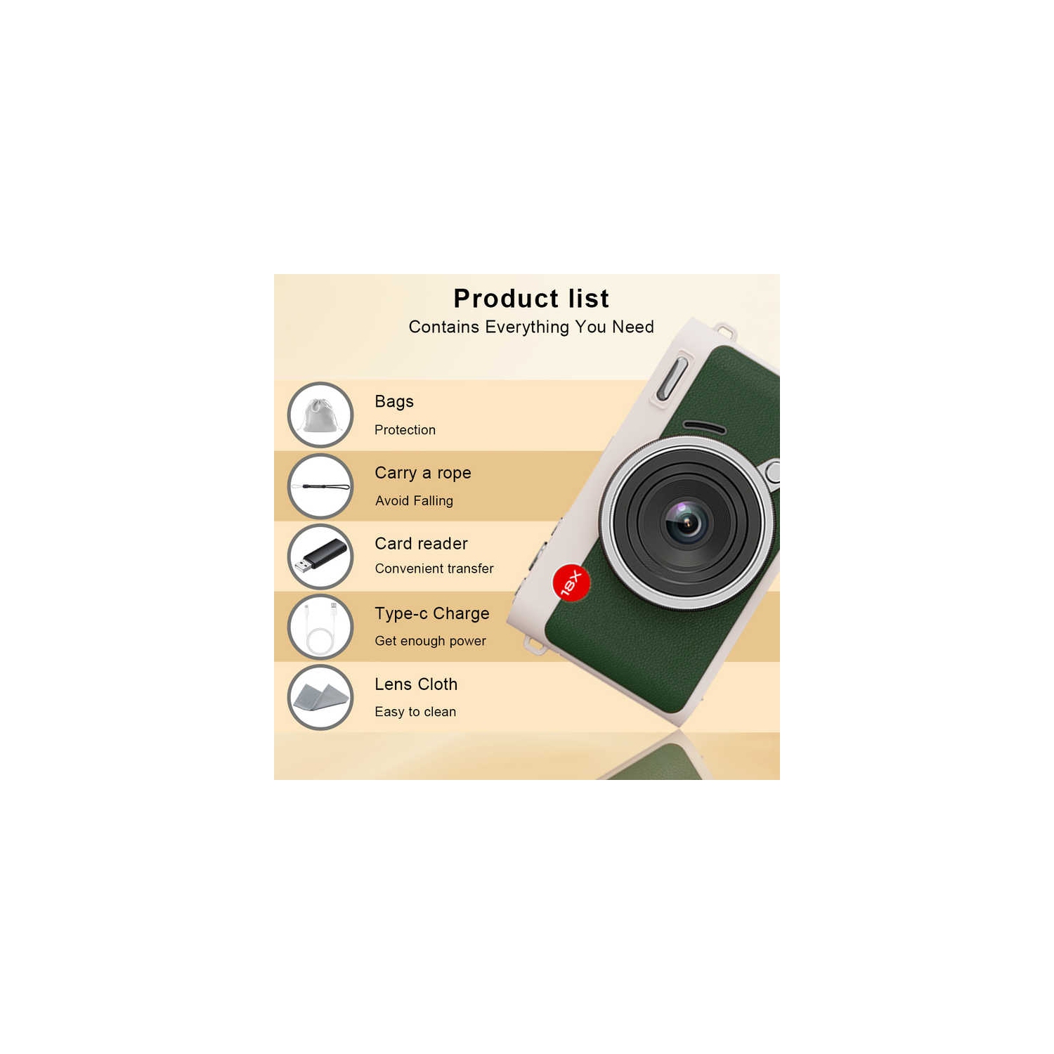 Hot-selling dual-camera touch screen DX8ccd digital camera student outdoor retro HD photo camera touch screen, wide angle, HD camera - yellow + 32G
