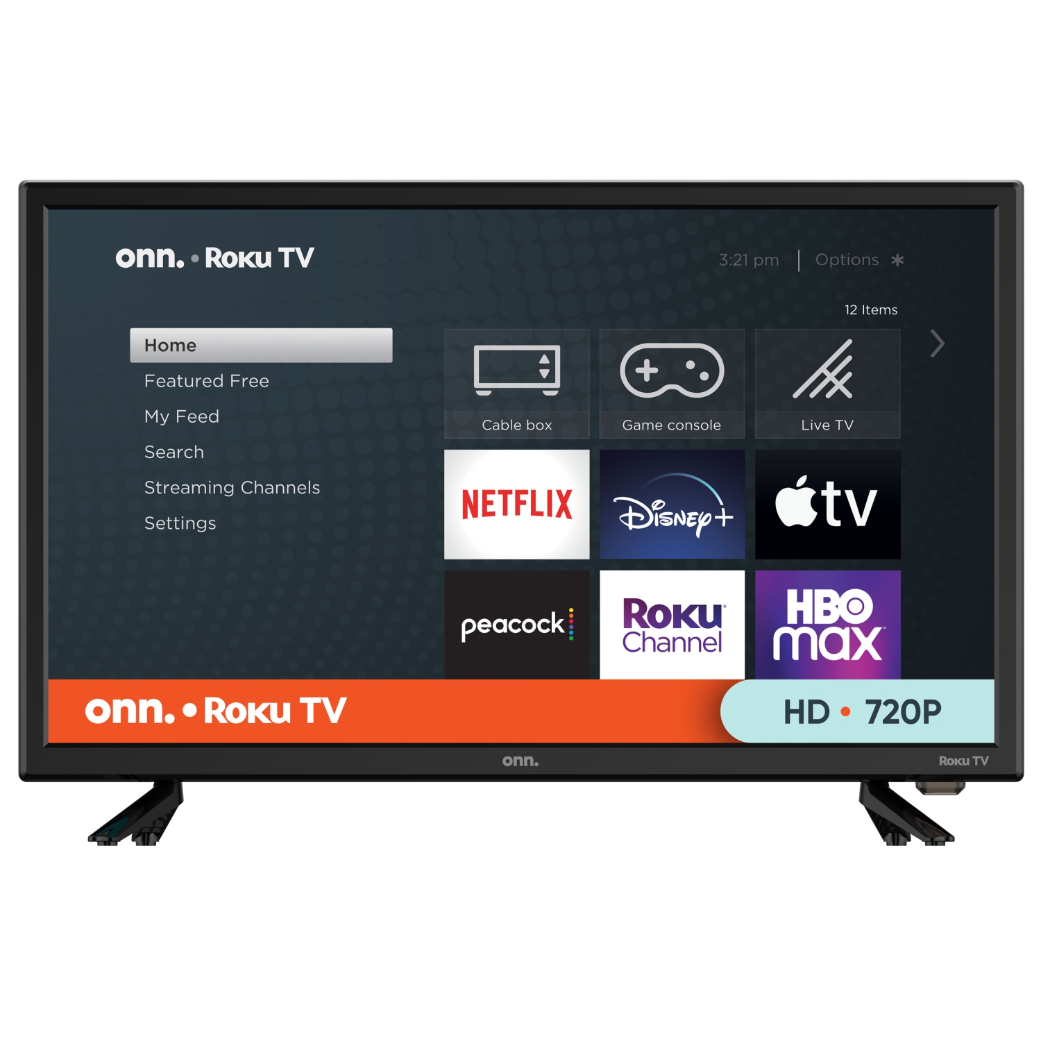 Boîte ouverte - ONN. Téléviseur intelligent Roku LED HD 720p de 24&nbsp;po