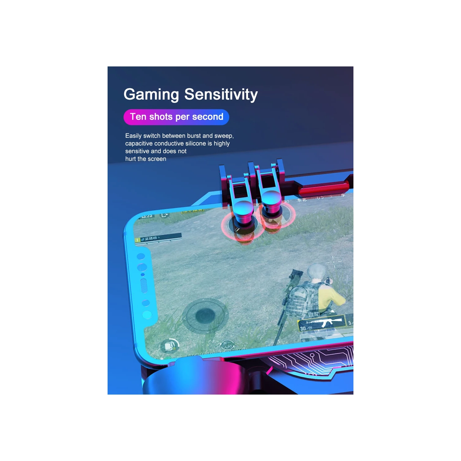 Chicken-eating artifact game handle six-finger operation semiconductor heat dissipation ice-sealed cooling heat dissipation handle suitable for