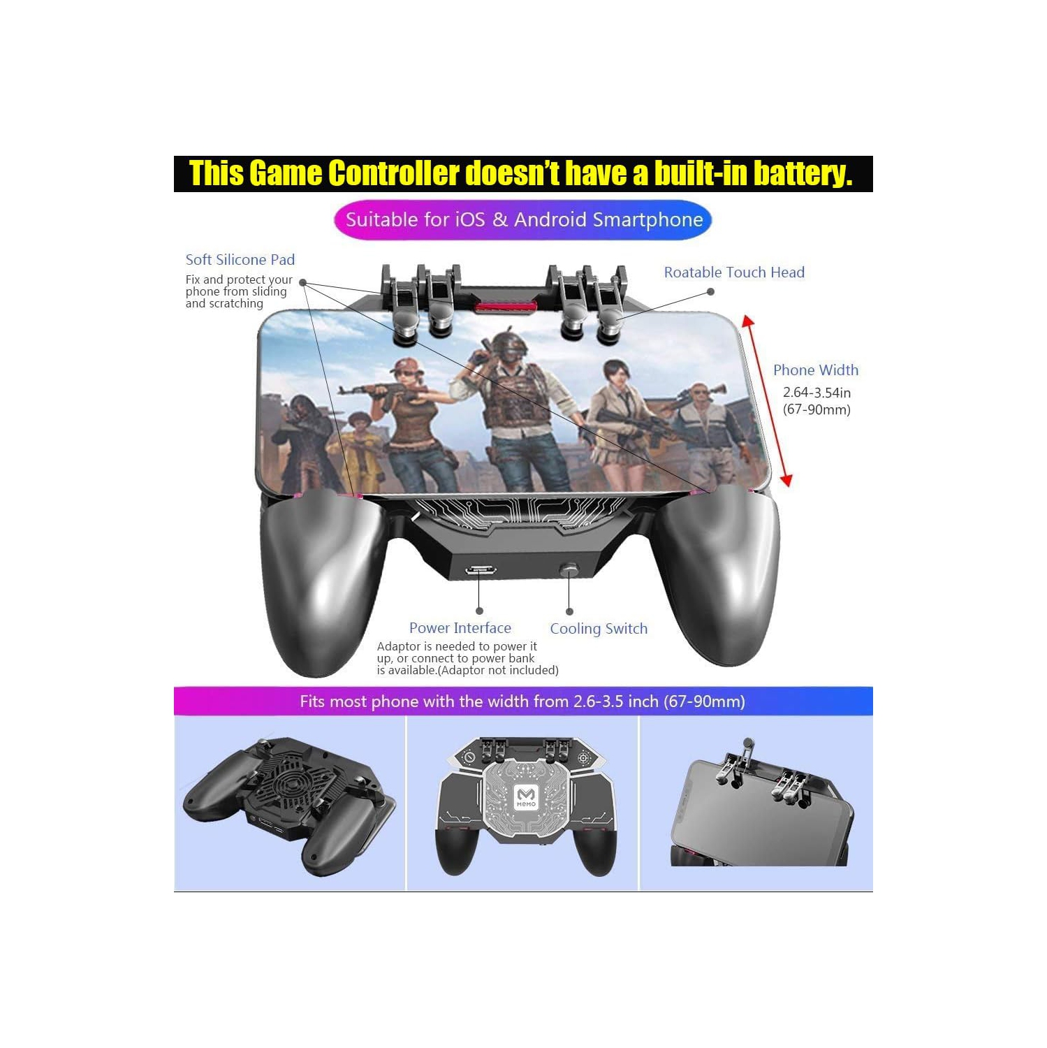 Chicken-eating artifact game handle six-finger operation semiconductor heat dissipation ice-sealed cooling heat dissipation handle suitable for