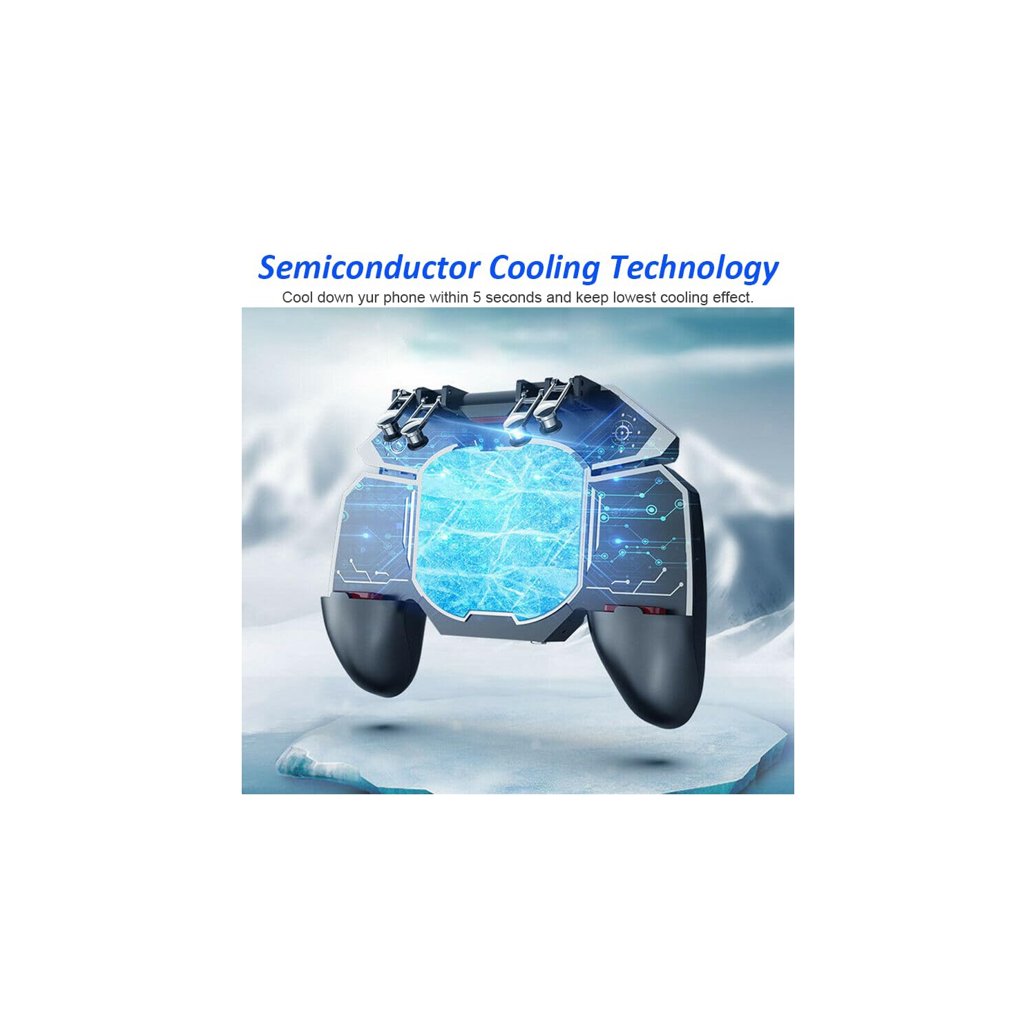 Chicken-eating artifact game handle six-finger operation semiconductor heat dissipation ice-sealed cooling heat dissipation handle suitable for