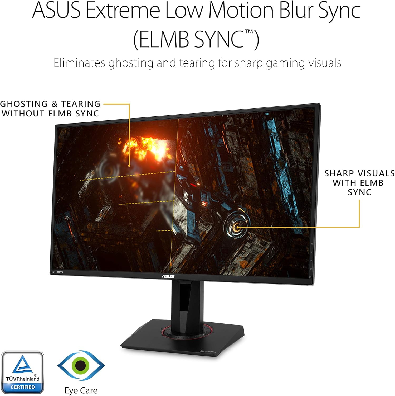ASUS TUF Gaming 27 inch 2K HDR Gaming Monitor - QHD (2560 x 1440), 165Hz (Supports 144Hz), 1ms, Extreme Low Motion Blur