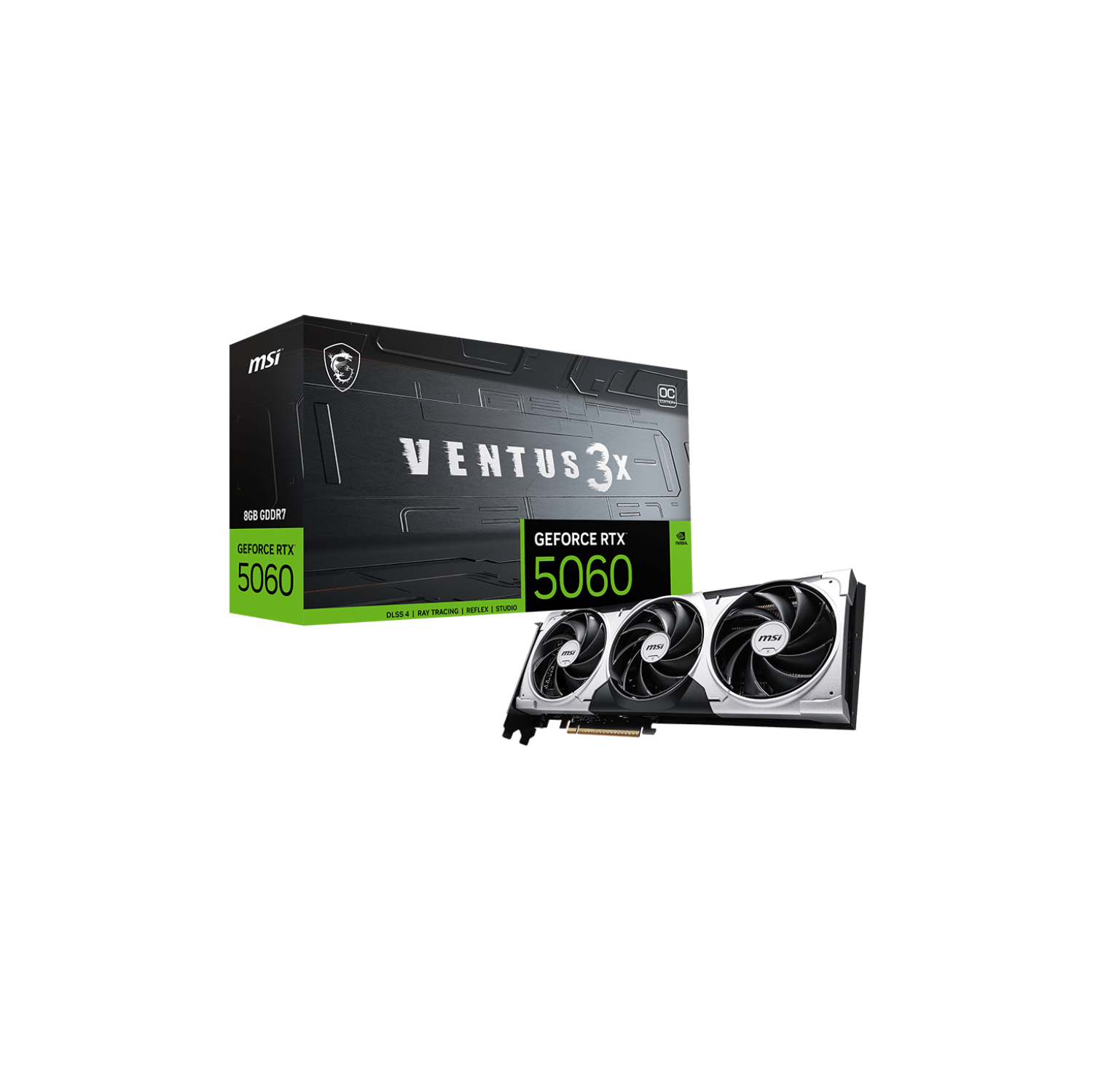 Carte graphique GeForce RTX 5060 8G Ventus 3X OC de MSI