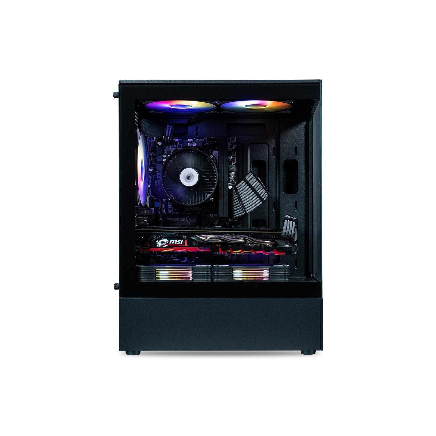 ViprTech Stryker 1.0 Gaming PC - AMD Ryzen 7, AMD RX 580 8GB, 16GB DDR4, 512GB SSD, WiFi BT, Win 11 Pro, Desktop Computer Prebuilt, Black