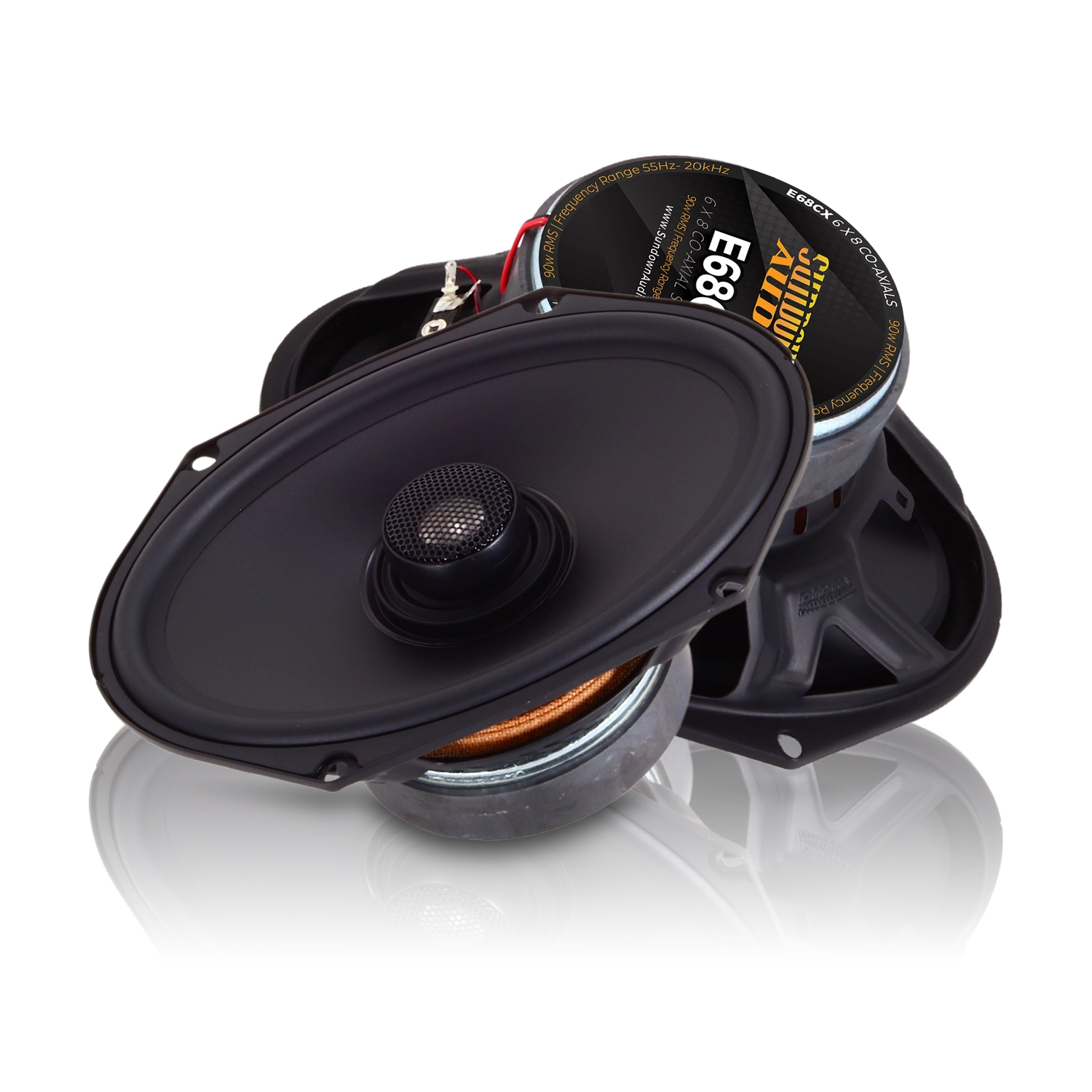 Sundown Audio E-68CX 6x8" 90W RMS Coaxial Speakers