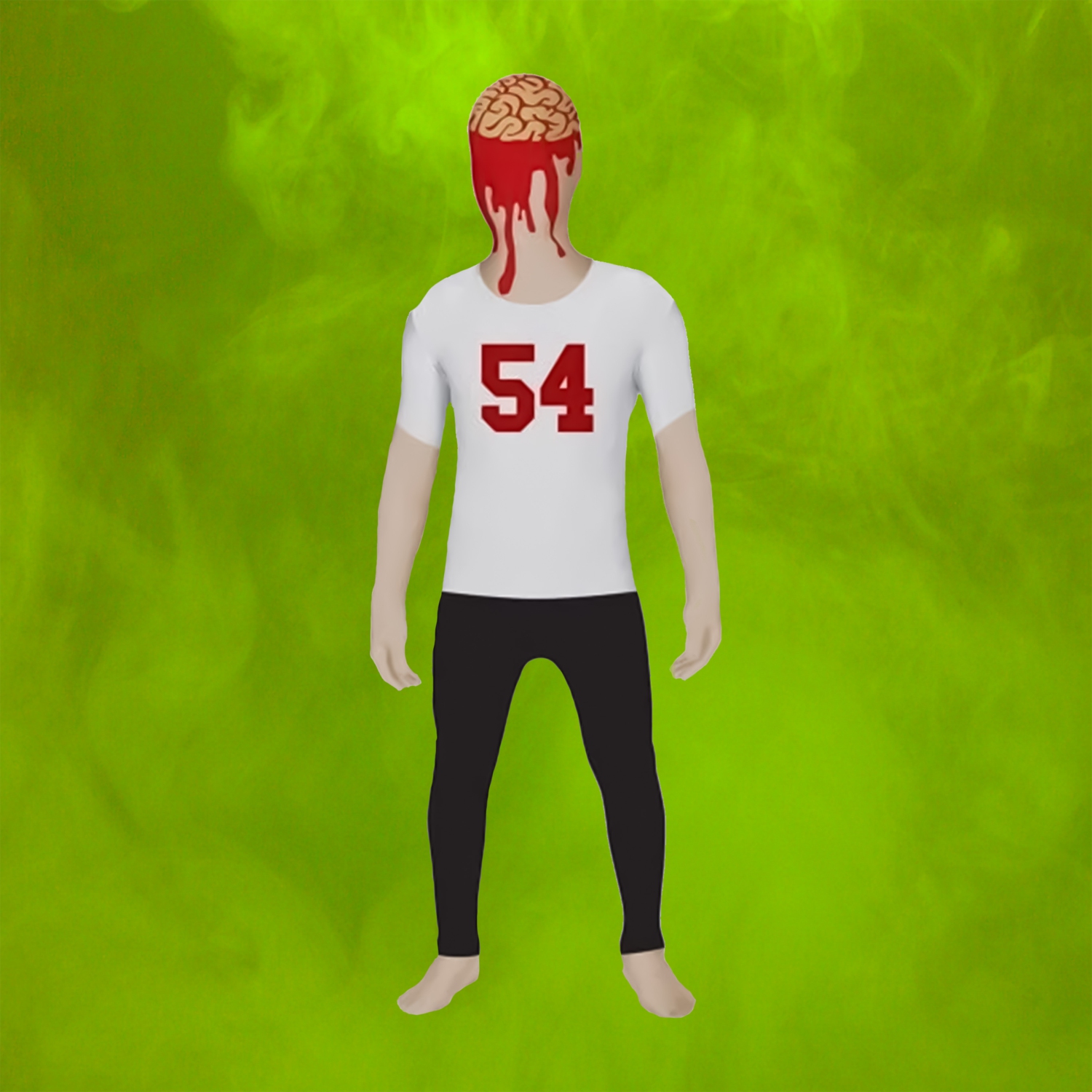 Boys Missing Scalp "54" Halloween Costume - Medium