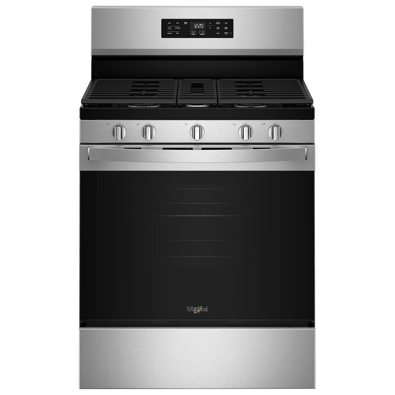 Whirlpool 30" 5.0 Cu. Ft. Fan Convection 5-Burner Freestanding Gas Air Fry Range - SS