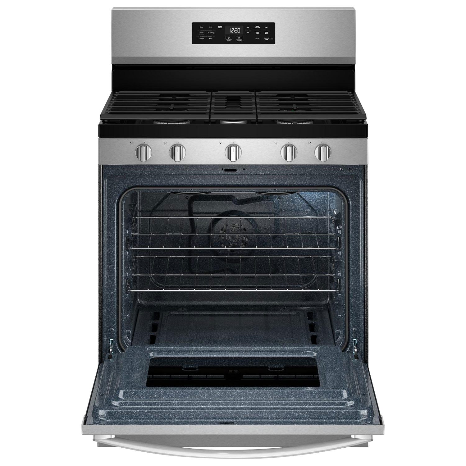 Whirlpool 30" 5.0 Cu. Ft. Fan Convection 5-Burner Freestanding Gas Air Fry Range - SS