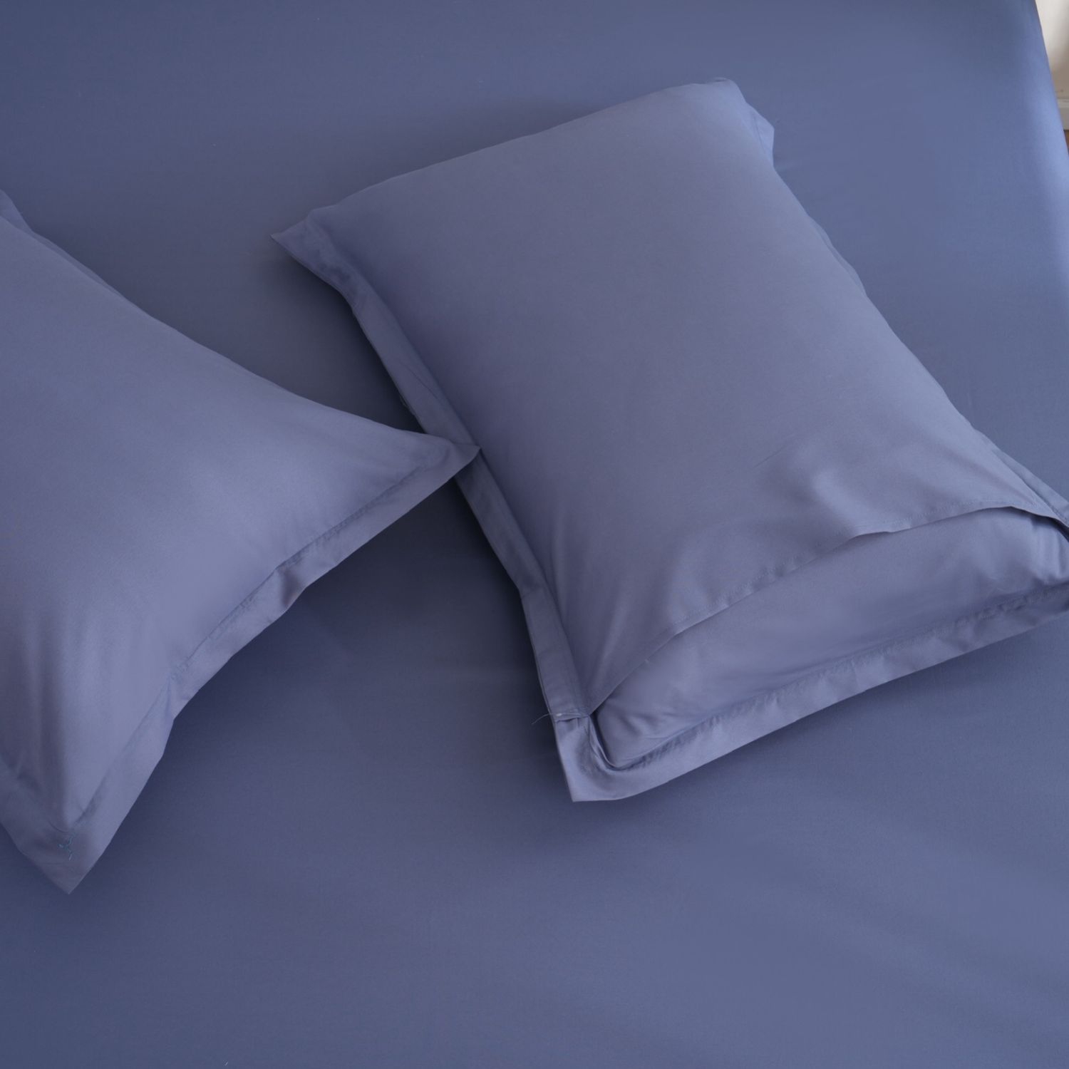 Ensemble de literie «&nbsp;Ocean Fine&nbsp;» pour lit simple, contexture de 300 fils, douce, respirante et écologique Bleu