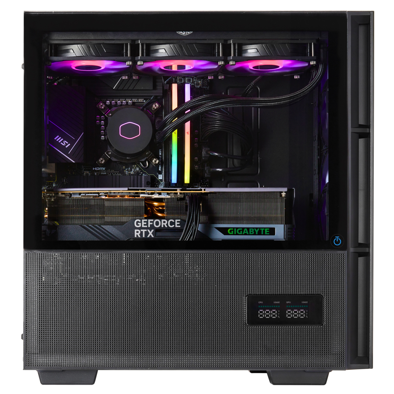 TECHNOID PRO Black Gaming PC – NVIDIA Geforce RTX 5080 – AMD Ryzen 9 9950x3D – 64GB DDR5 – 2TB SSD – AI Ready – VR Compatible – Win 11 Home