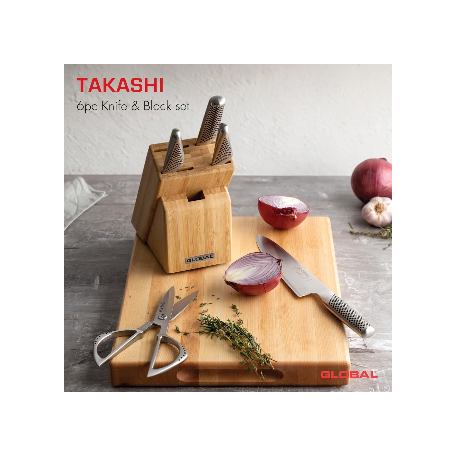 Global Takashi 6-piece Knife Set