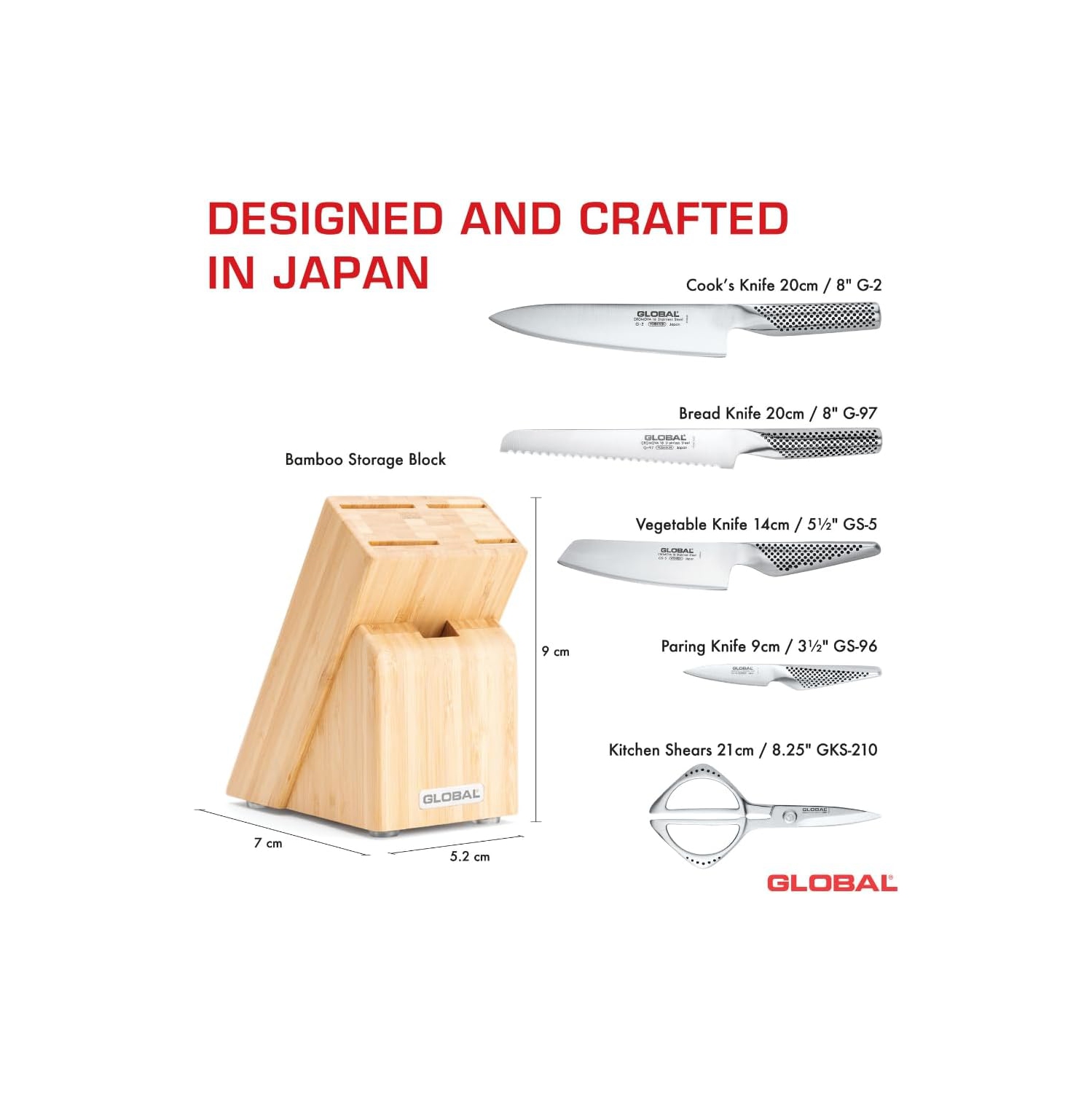 Global Takashi 6-piece Knife Set