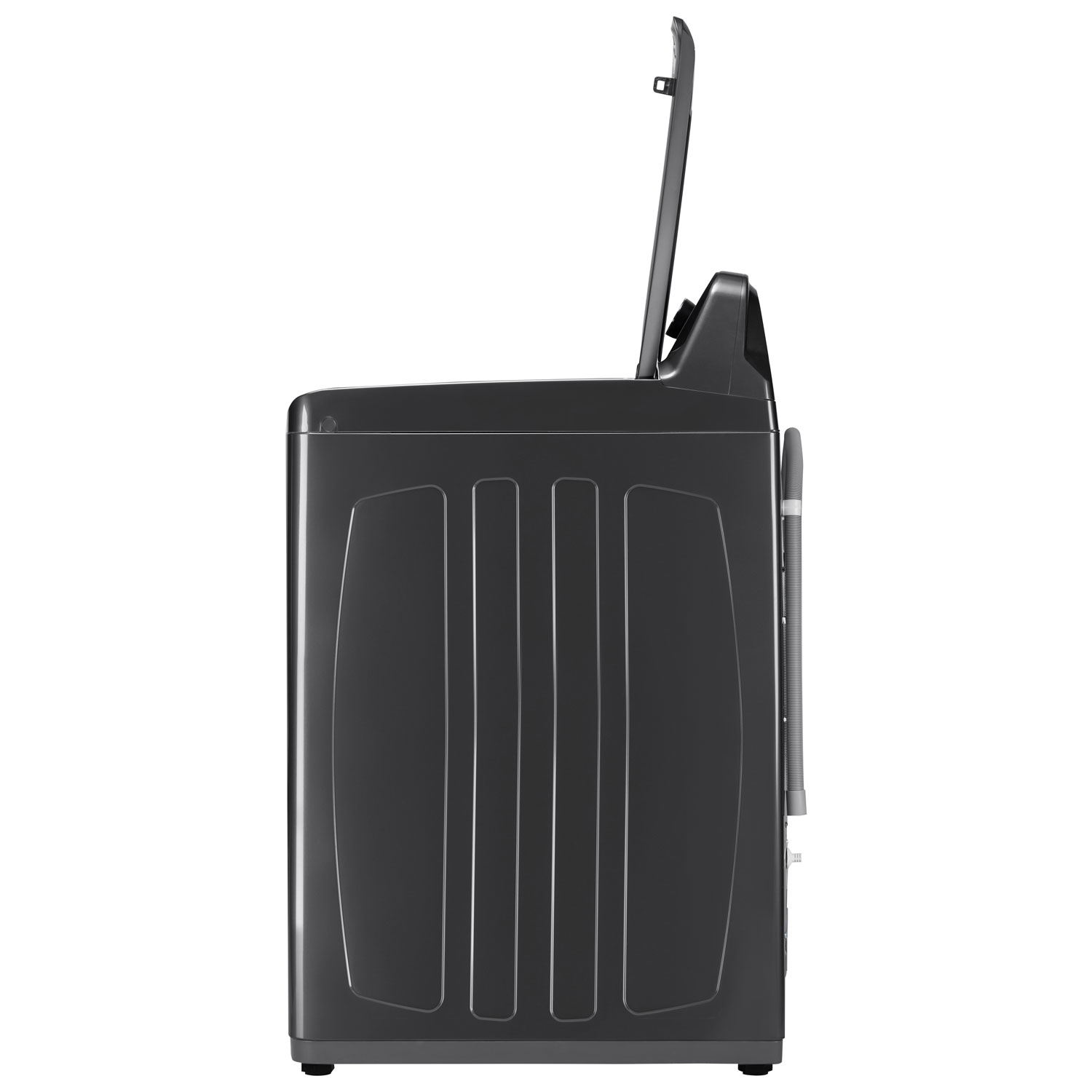 Laveuse à chargement par le haut avec pulsateur 5,2 pi³ de Midea - Acier inoxydable noir mat