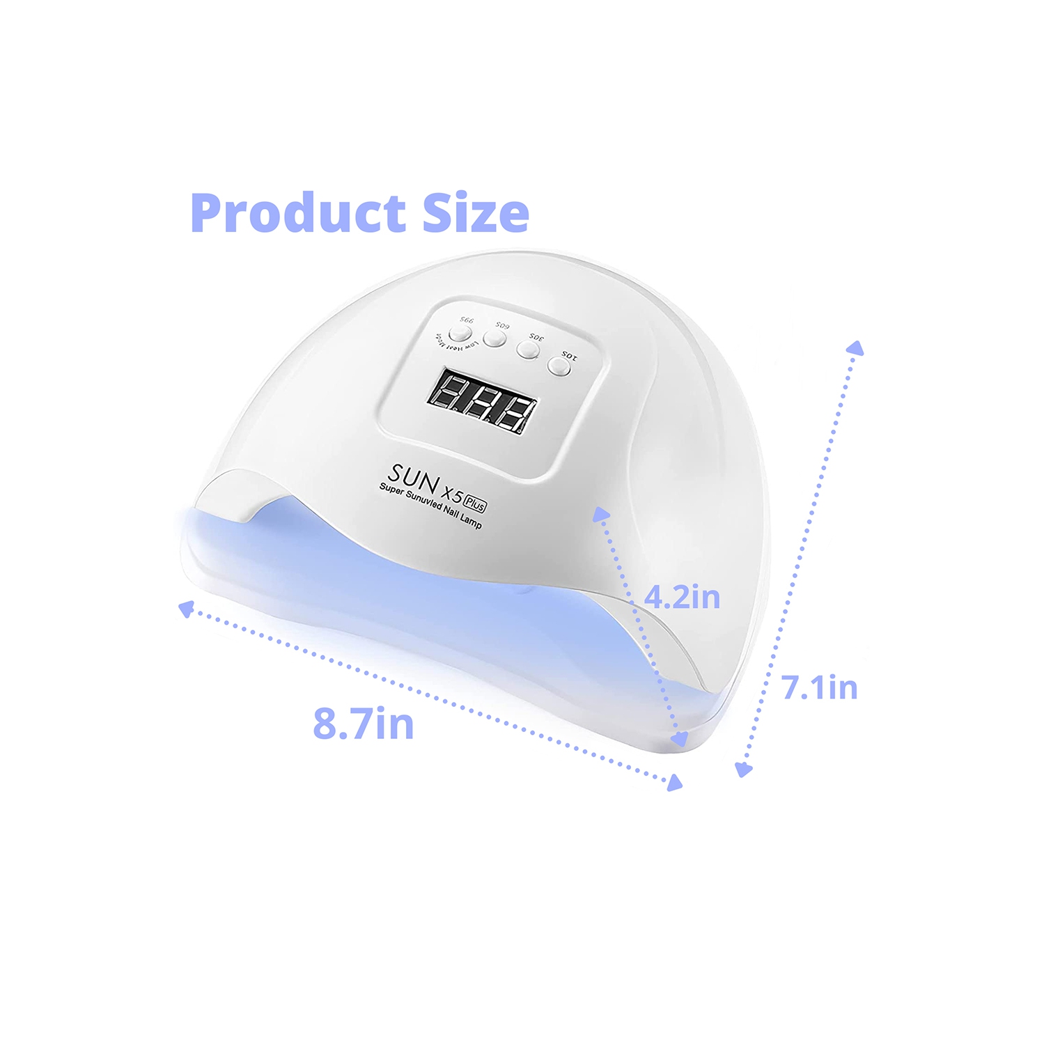 Nail Lamp UV LED 80W by GreenLife – Fast Gel Curing Dryer with 36 Beads for Professional Nail Art – White