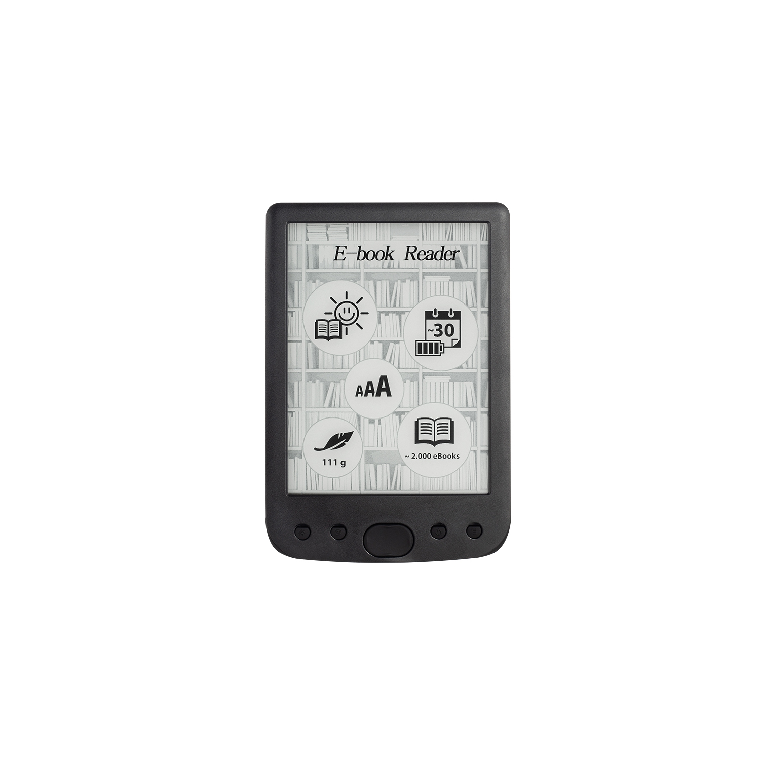 E-book reader 6 inches, eye protection e-book reader HD touch screen electronic ink technology, front light ink screen e-book reader - 512M+16GB