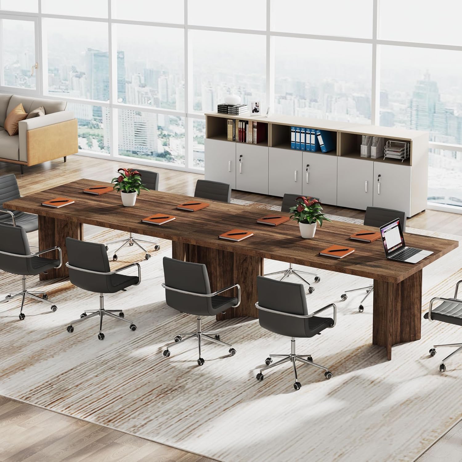 Tribesigns 63-inch Executive Desk, Vintage Office Computer Desk with Large Tabletop