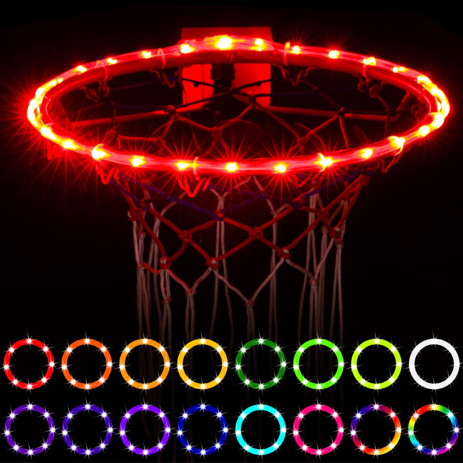 Basketball Stand Lights, LED Basketball Frame Light String, Waterproof and Super Bright, Suitable for Outdoor Night Play, Great Gift for Kids