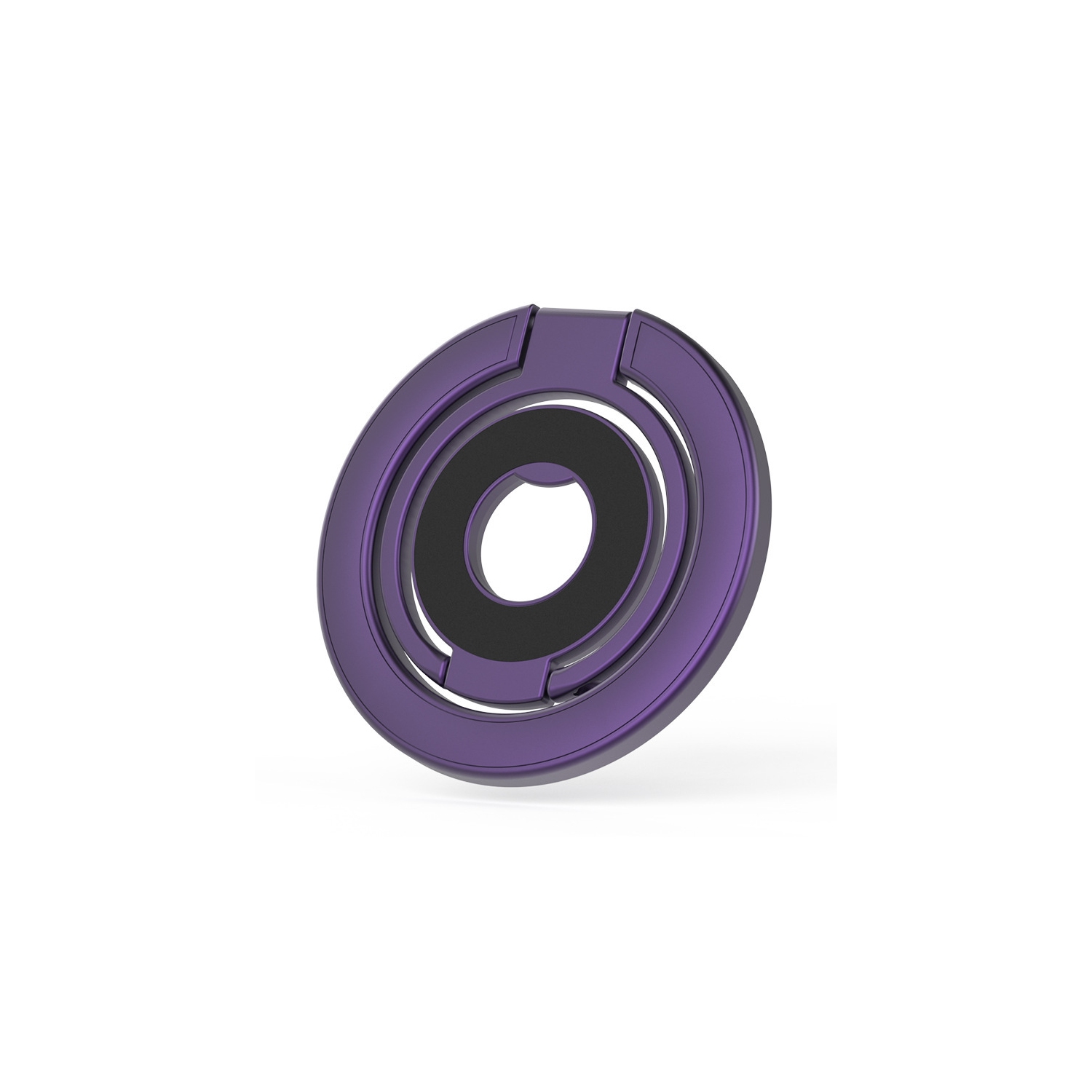 Support magnétique double face pour téléphone mobile MagSafe Support de bureau en métal Alliage de forme mince, prise rotative à 360 degrés pour les