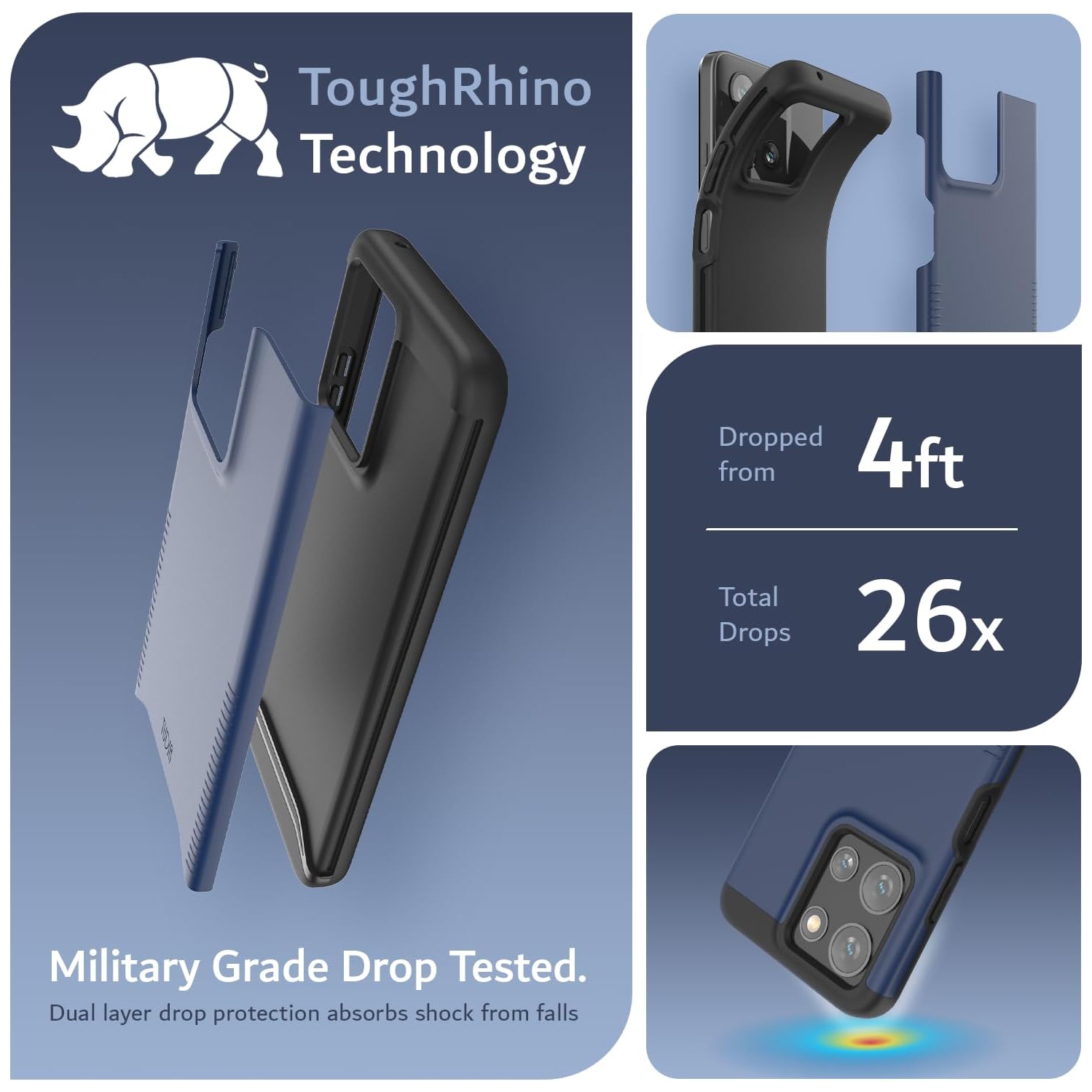 TUDIA Merge for Moto G 5G 2025 Case/Moto G Play 5G 2025 Case - Indigo Blue