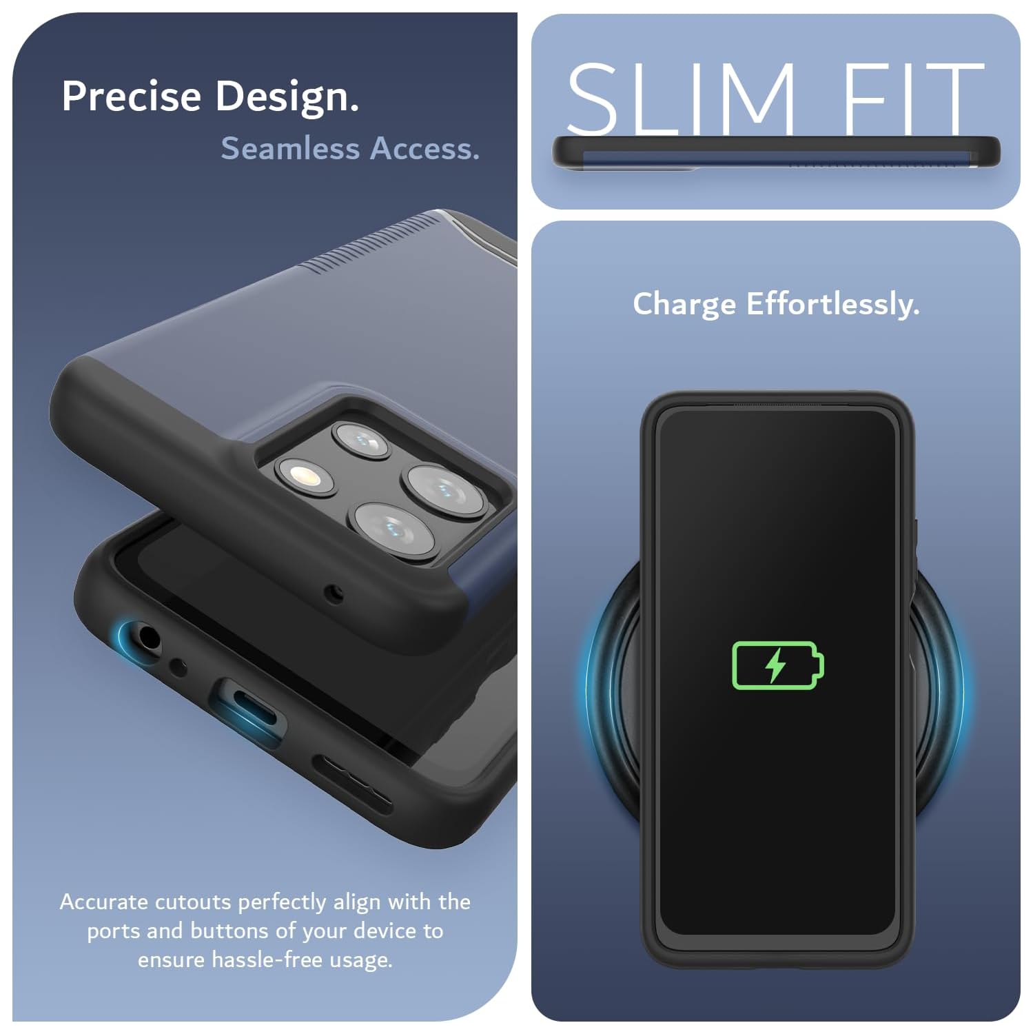 TUDIA Merge for Moto G 5G 2025 Case/Moto G Play 5G 2025 Case - Indigo Blue