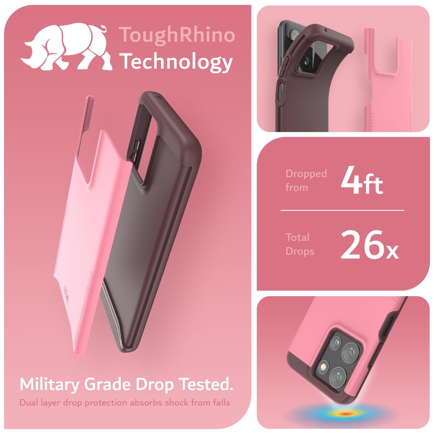 TUDIA Merge for Moto G 5G 2025 Case/Moto G Play 5G 2025 Case - Smokey Pink