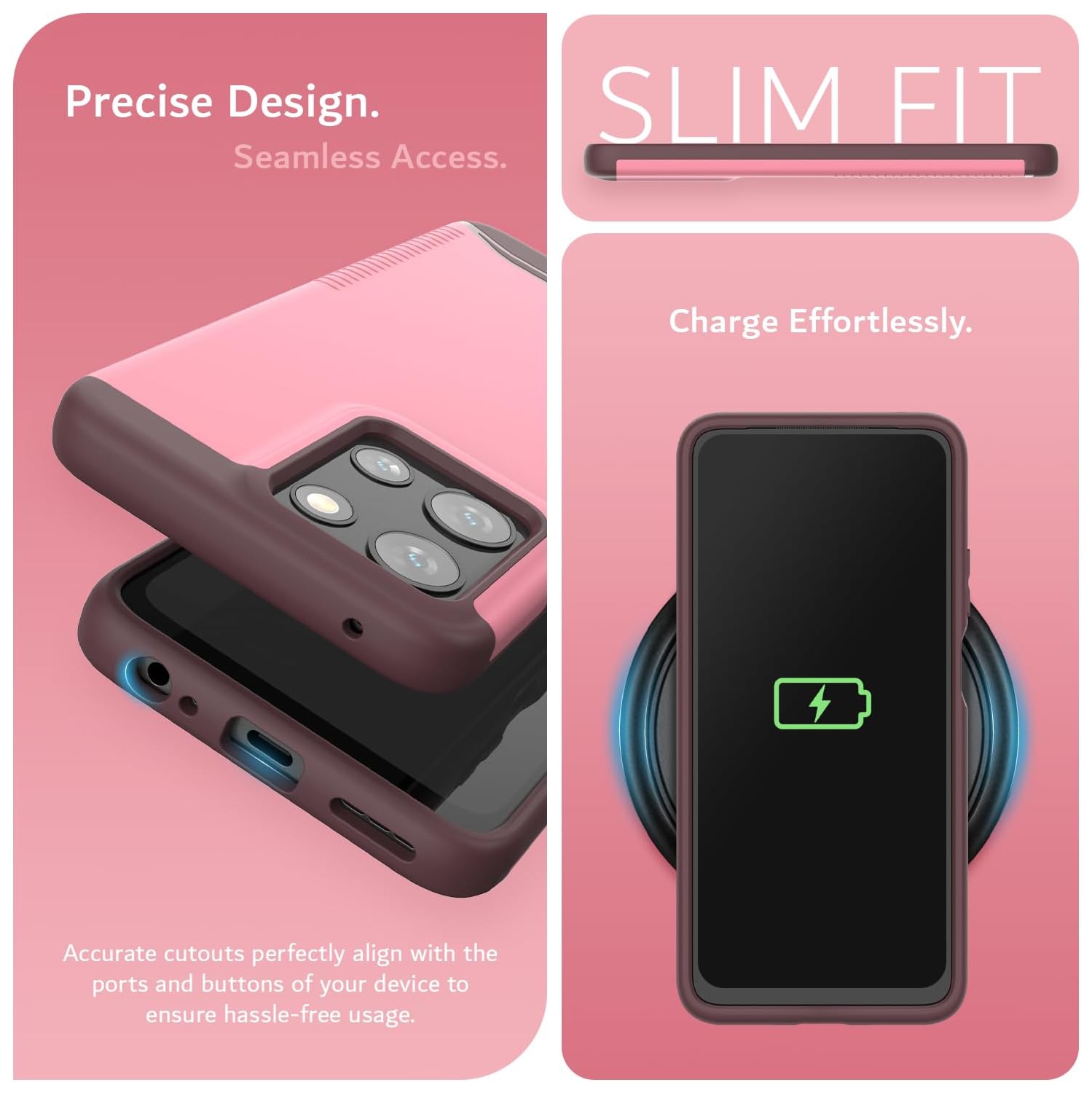 TUDIA Merge for Moto G 5G 2025 Case/Moto G Play 5G 2025 Case - Smokey Pink