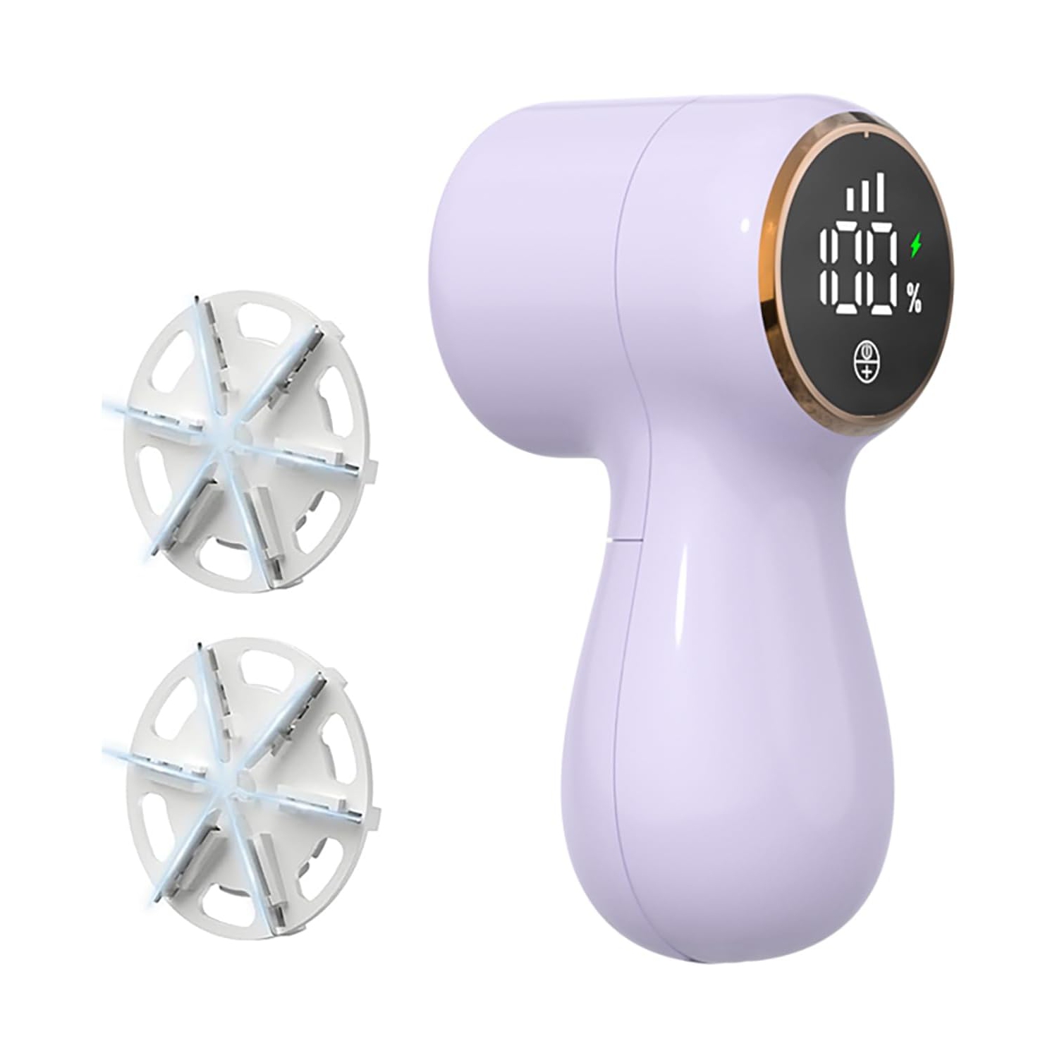 Rasoir à tissu rechargeable avec écran LED et épilateur électrique, 3 vitesses, rasoir-chandail pour retirer les peluches - violet