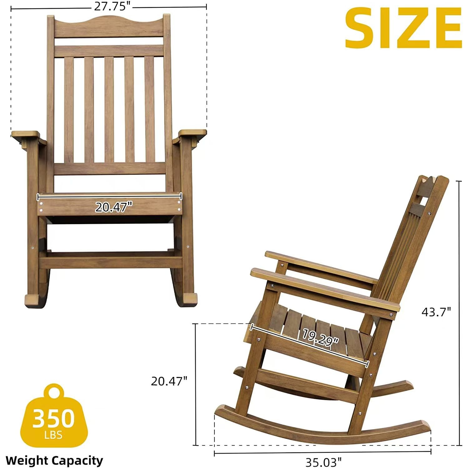 Chaise berçante de Backyard Lifestyles - Brun