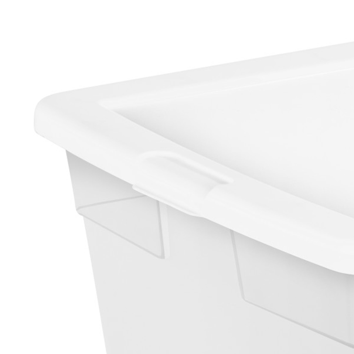Sterilite 90 Quart Storage Box Container with Clear Base & White Lid,