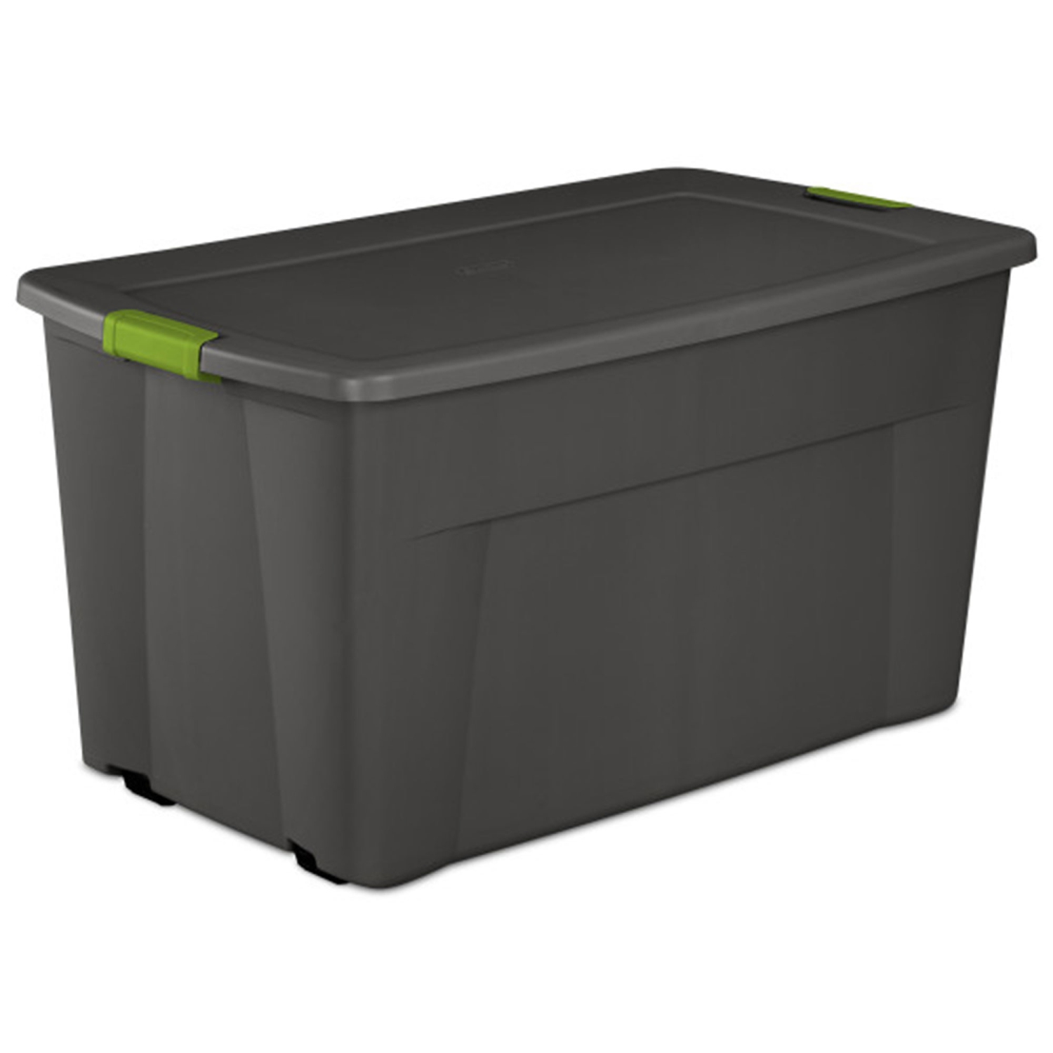 Sterilite Large 45 Gal Wheeled Latching Storage Bin Tote, Gray/Green
