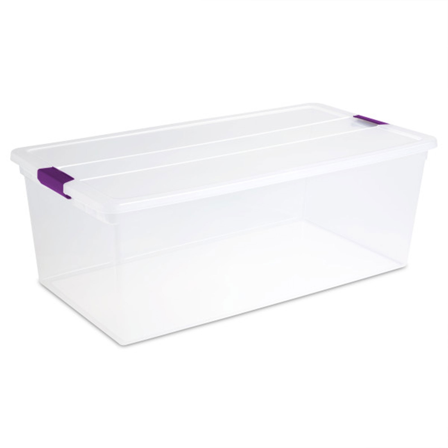 Sterilite 110&nbsp;Qt – Boîte de rangement à loquet ClearView, bac empilable avec couvercle, paq./8
