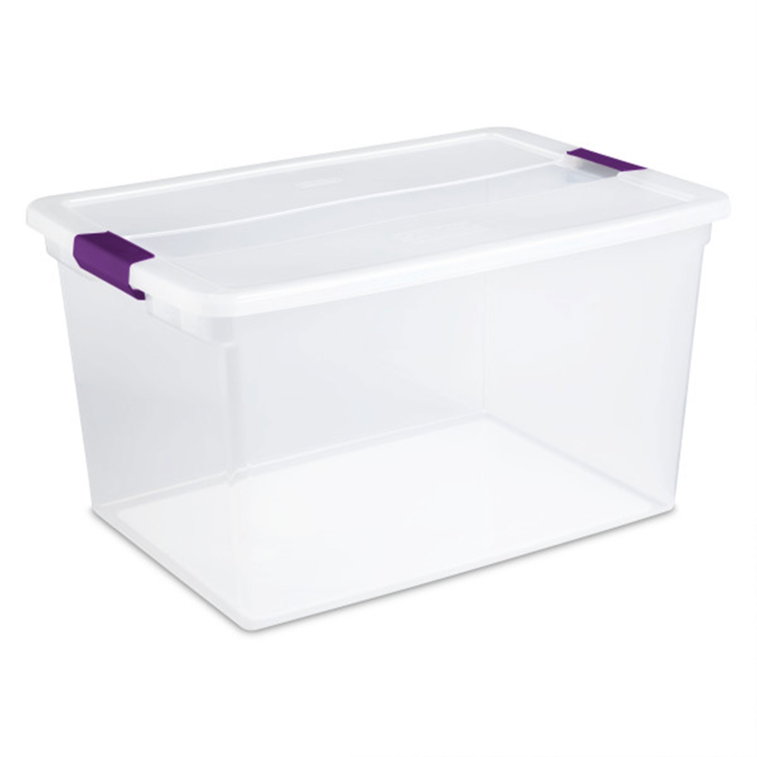 Sterilite 66 Quart ClearView Storage Tote Container with Latching Lid,