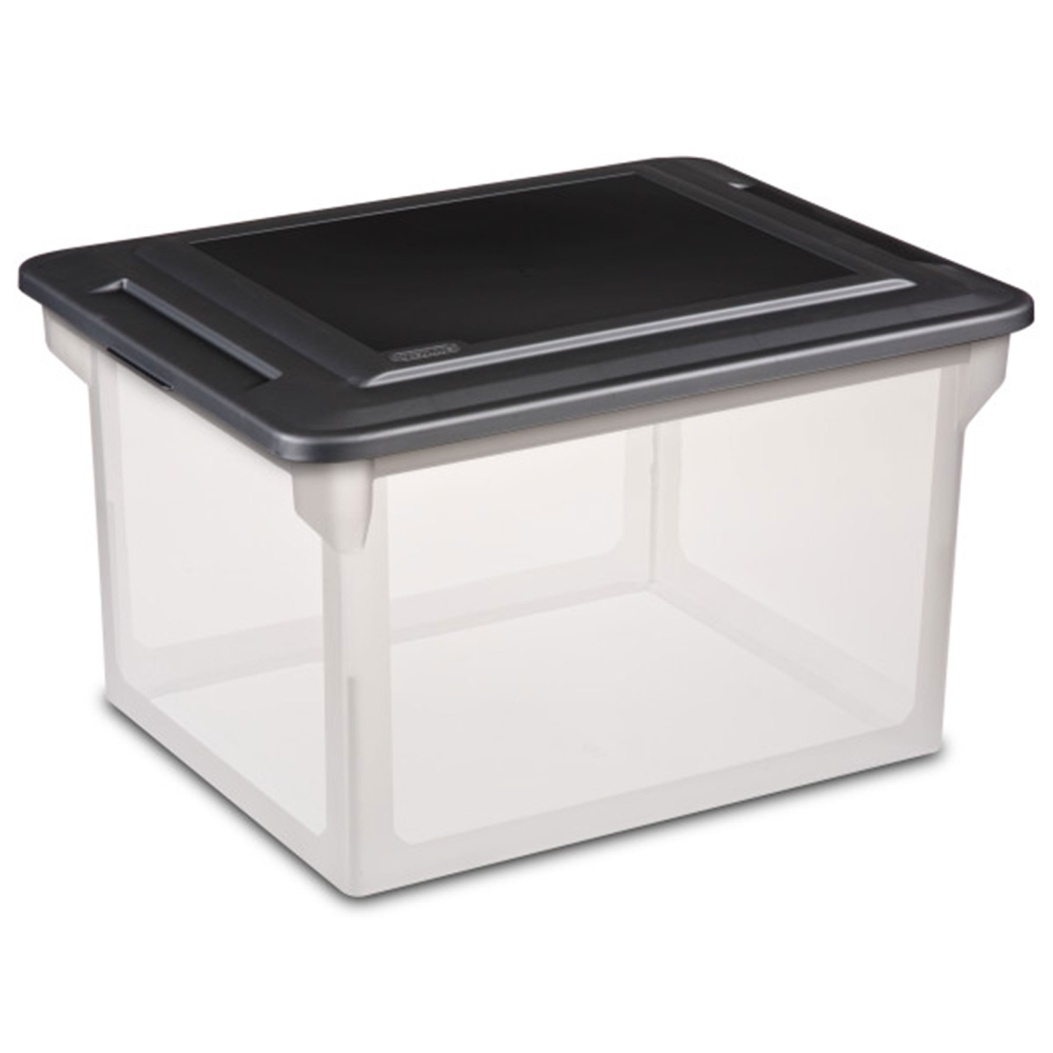 Sterilite File Box, Clear Bankers Box, Organizer Storage Tote w/ Lid