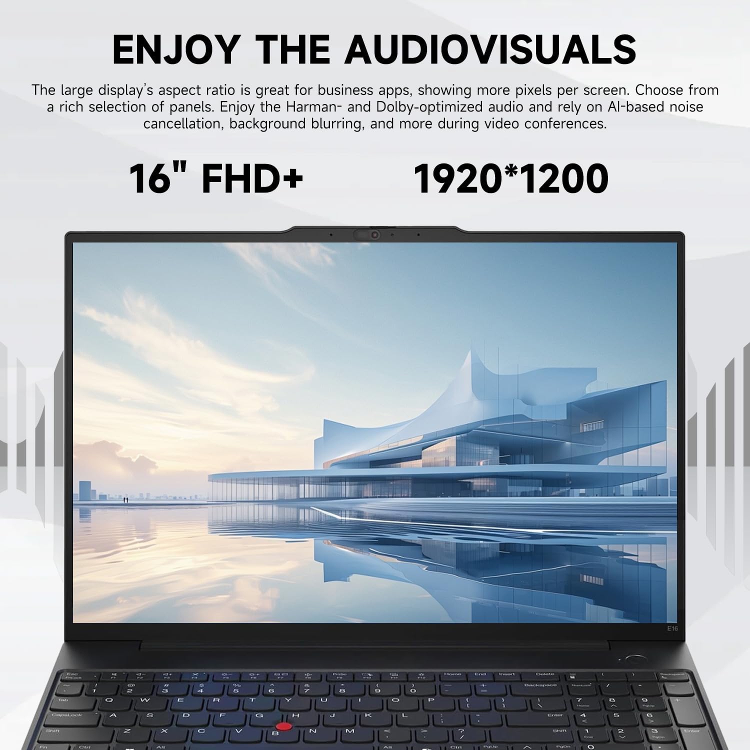 Lenovo ThinkPad E16, 16" FHD+ 1920x1200, Ryzen 5 7535U, 32GB DDR5 RAM, 1TB SSD, FP Reader, IR Cam, Backlit KB, Wi-Fi 6, Win 11 Pro, Black