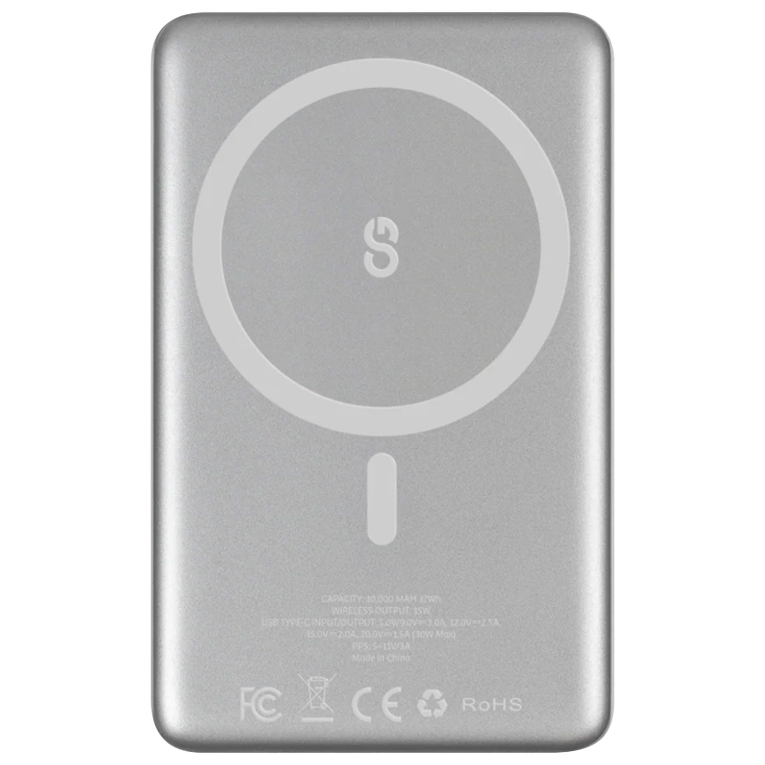 Chargeur portable USB-C de 10 000 mAh Piston Power de LOGiiX avec MagSafe - Gris graphite