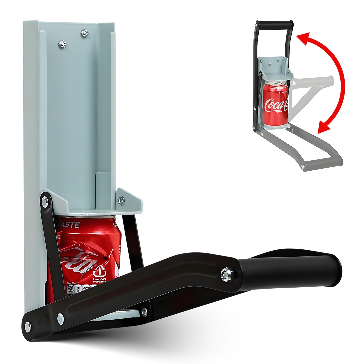 Can Breaker, 16 oz Wall Mounted Home Dispensing Can Breaker Smasher Beer Drink Cans Crushing Recycling Tool