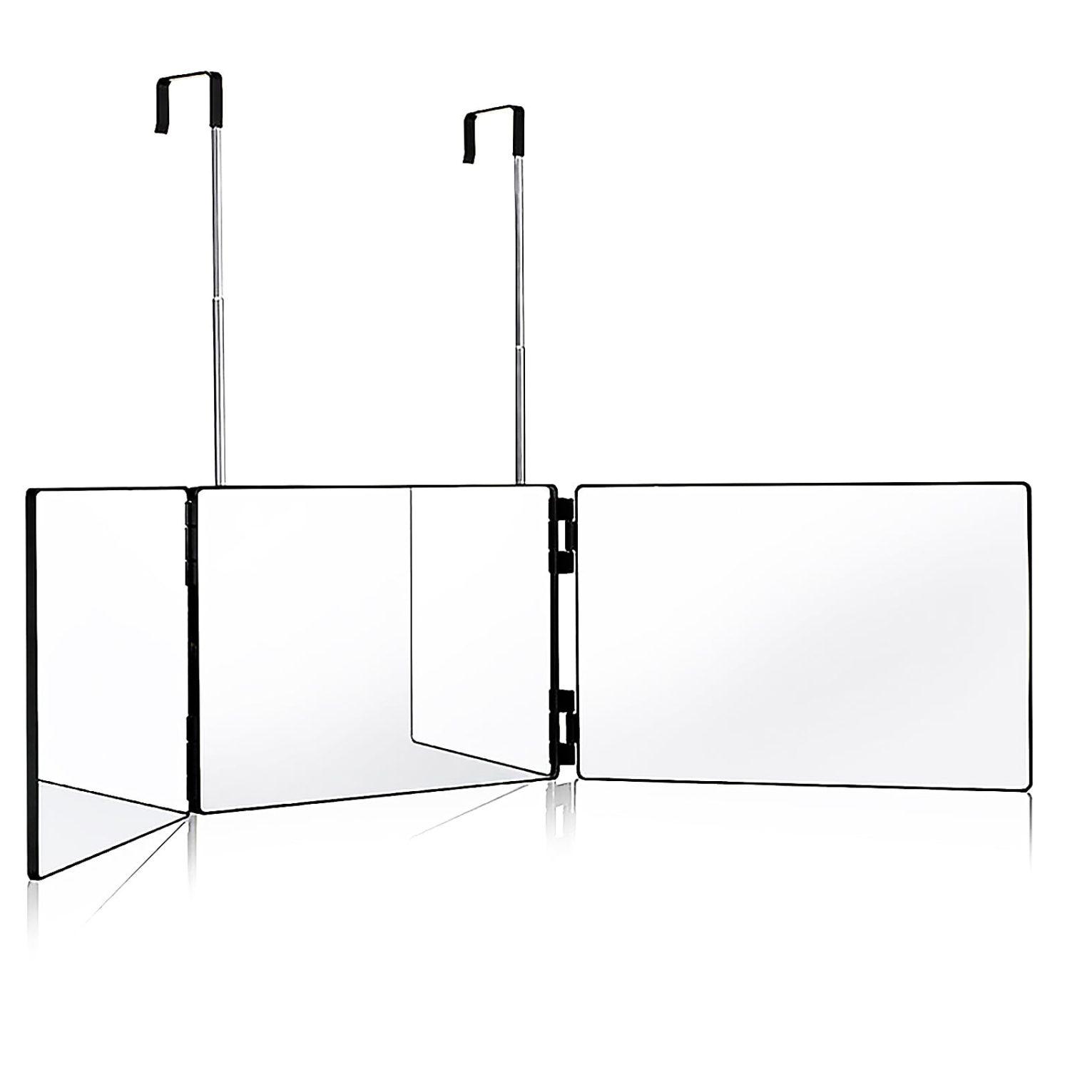Miroir LED à trois plis, miroir à 360 degrés pour la coupe des cheveux, miroir à trois volets portatif pour les voyages, chambres à coucher, salle de