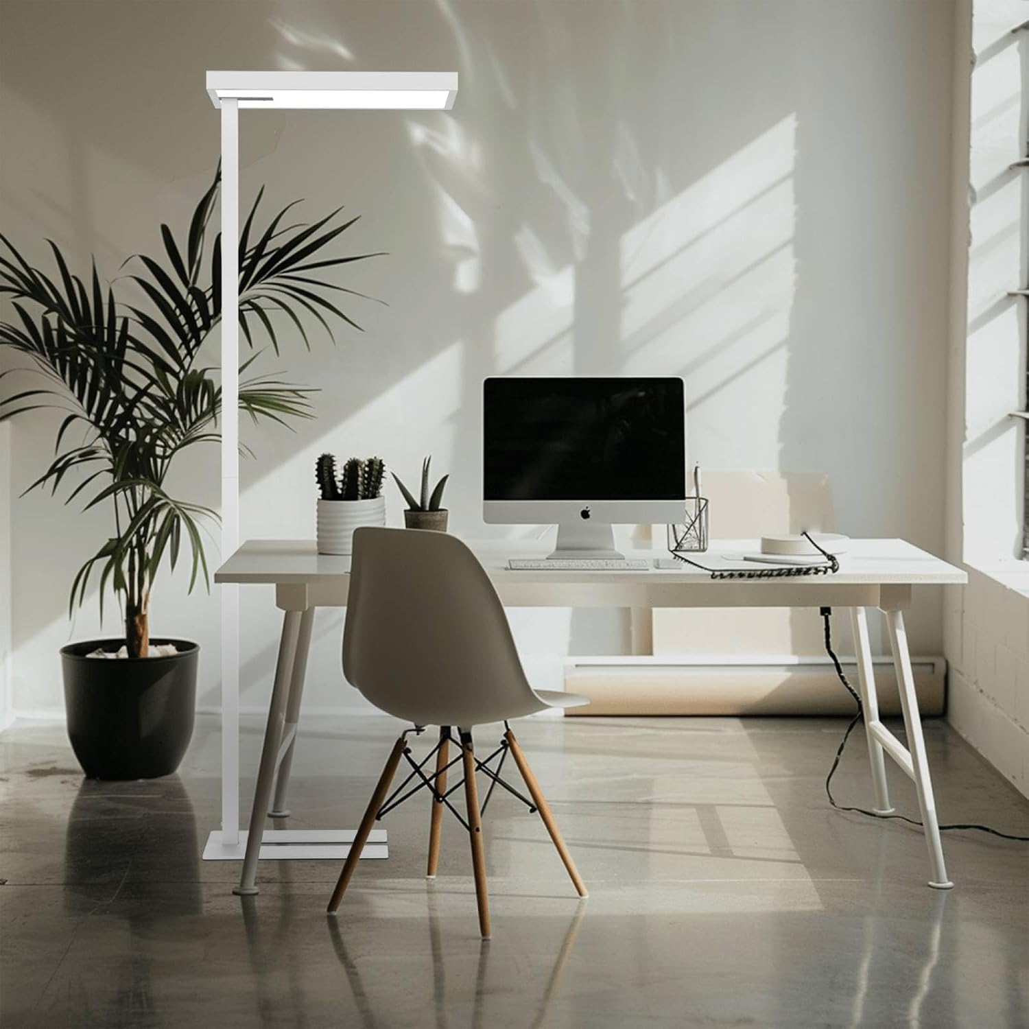 Lampe de plancher à spectre complet Eyelumia LED, lampe debout à vision variable avec 10800LM, 4000K, 120&nbsp;W, contrôle intelligent, pour salon et