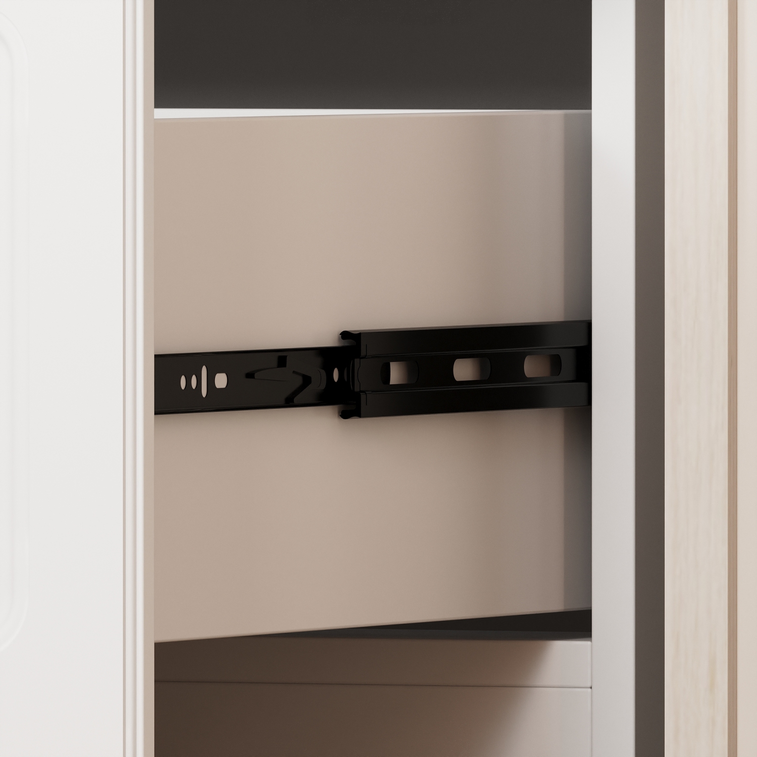 Famapy Modern White Armoire Wardrobe Closet with Hanging Rod, Cube Storage & Drawers – Freestanding MDF Bedroom Organizer