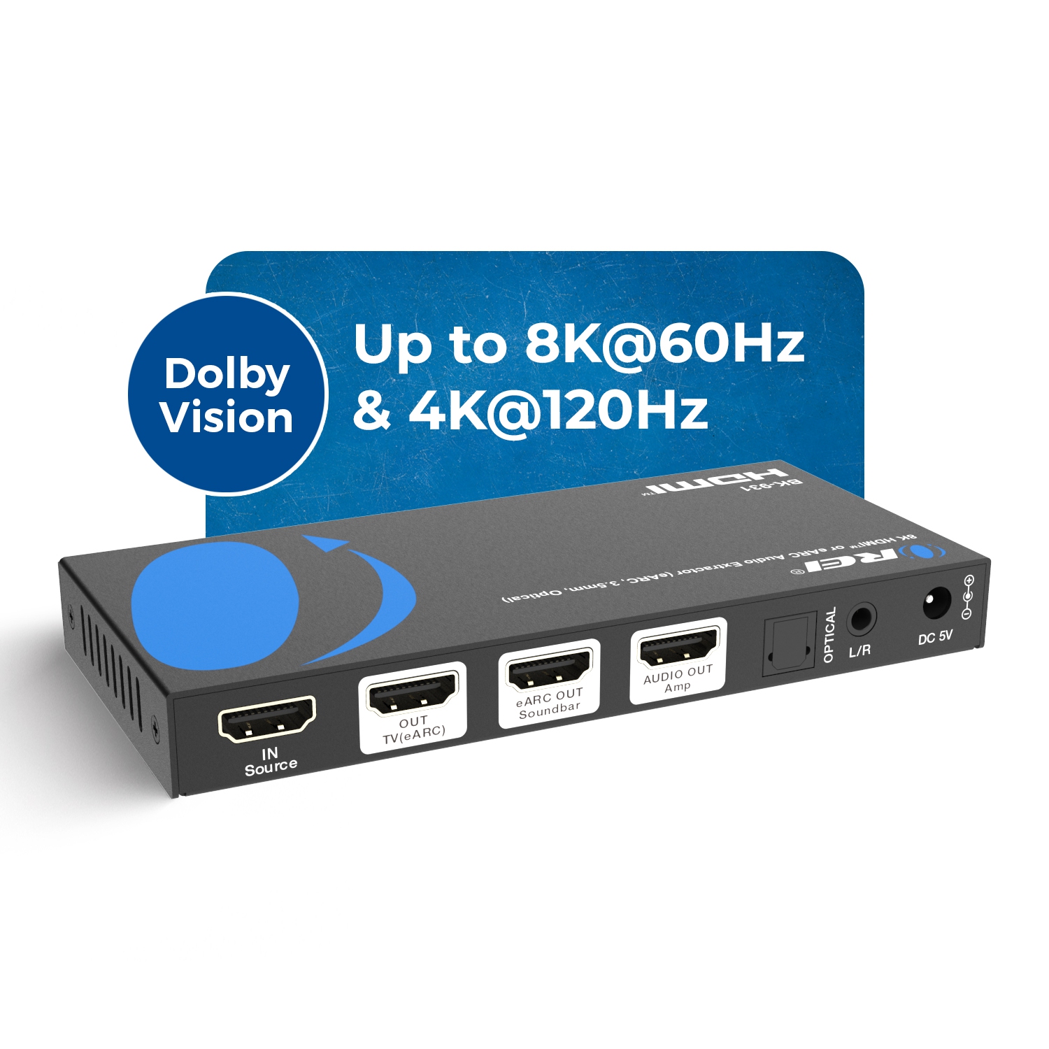 Extracteur audio OREI 8K HDMI™ ou eARC (BK-931)