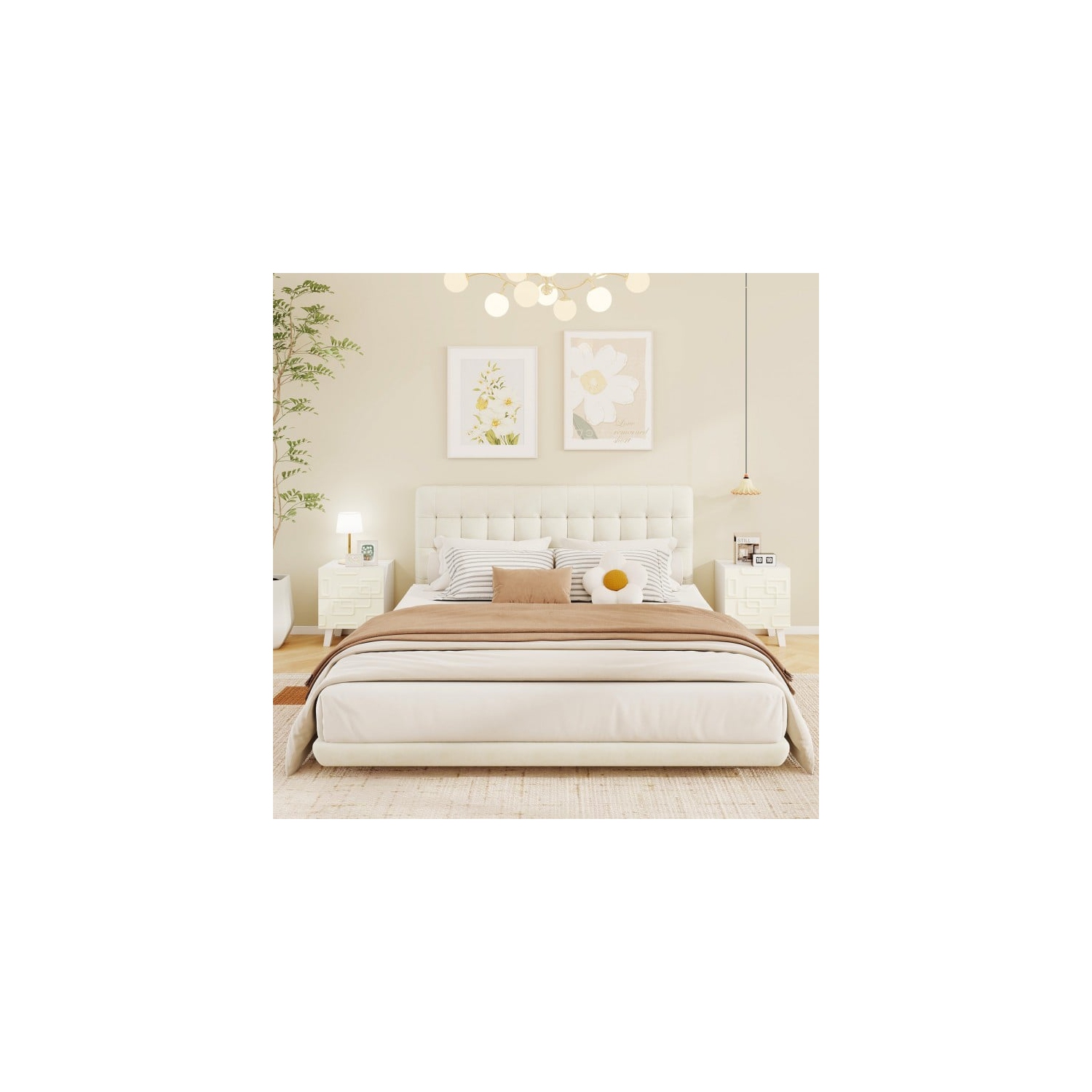 Table de chevet d'appoint moderne – Table d'appoint avec tiroir texturé 3D