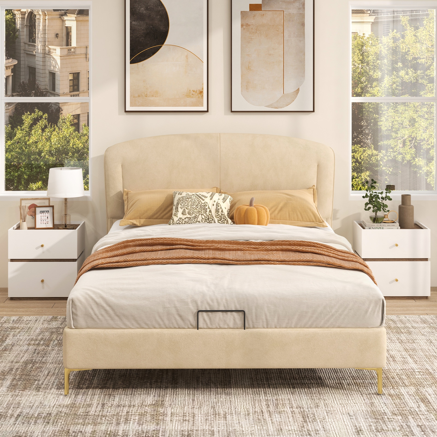 Table d'appoint à 2 tiroirs – Table de chevet pour le salon ou les petits espaces