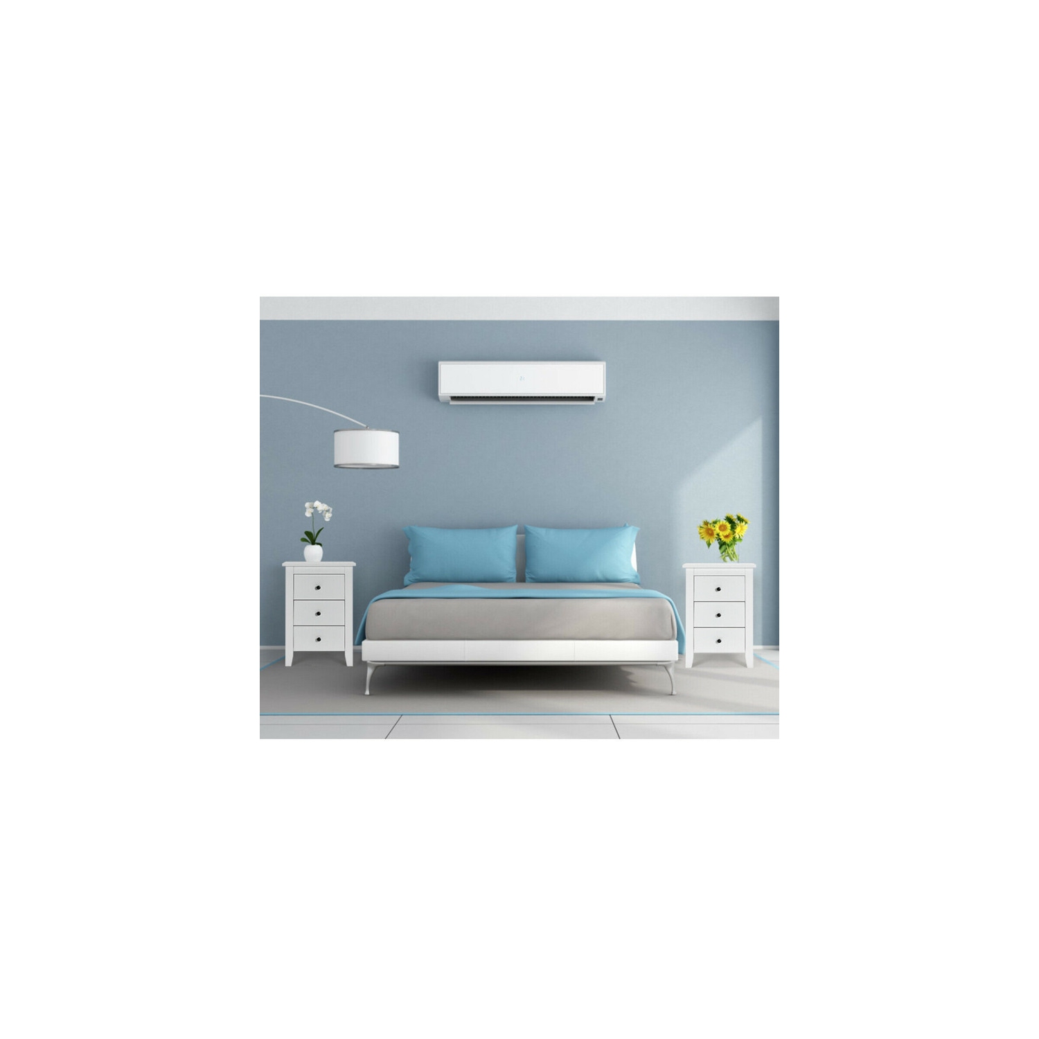 Ensemble de 2 tables de chevet modernes – Armoires de chevet en bois avec tiroirs