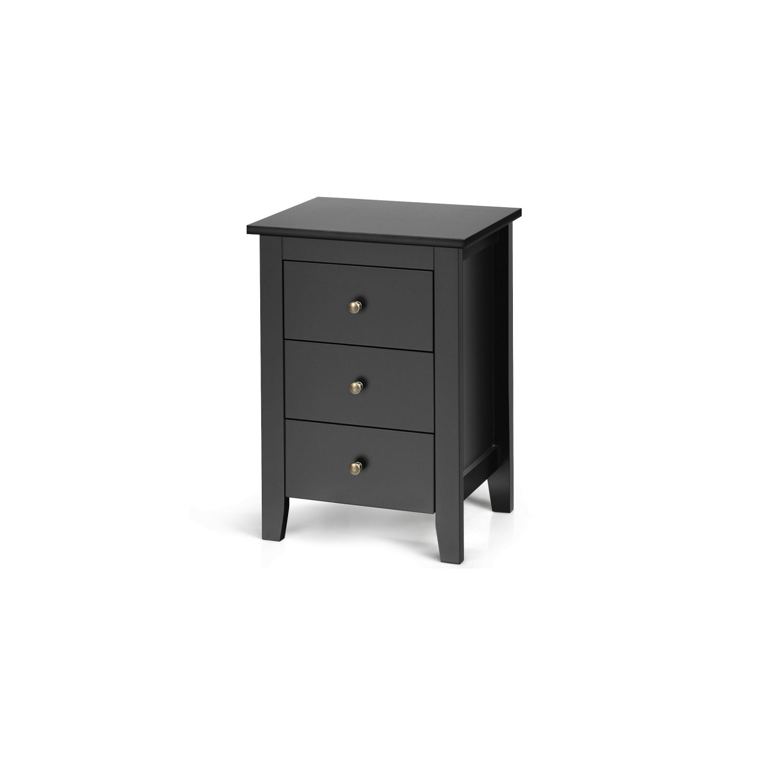 Armoire de chevet contemporaine – Table de chevet en bois avec 3 tiroirs