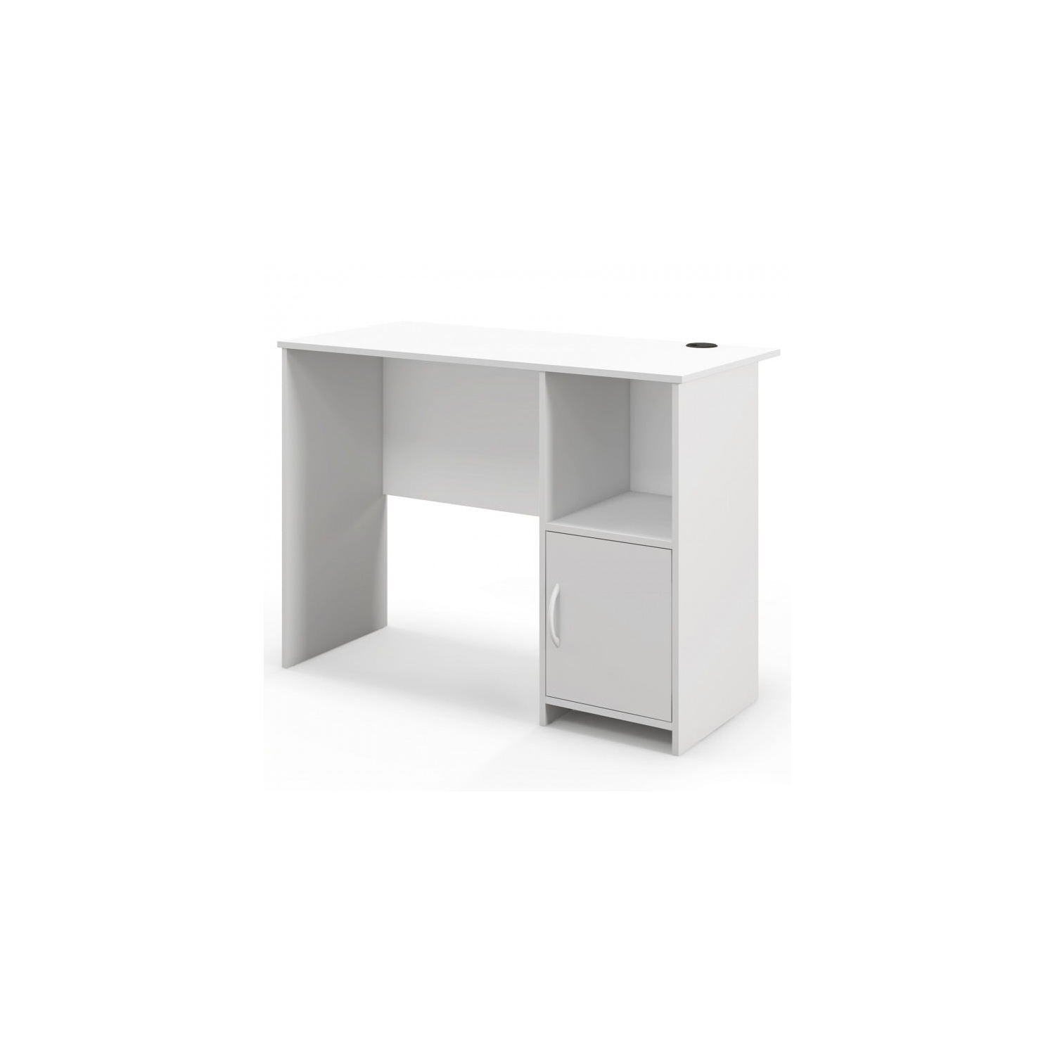 Modern Computer Desk with Cabinet for Storage and Organized Workspace