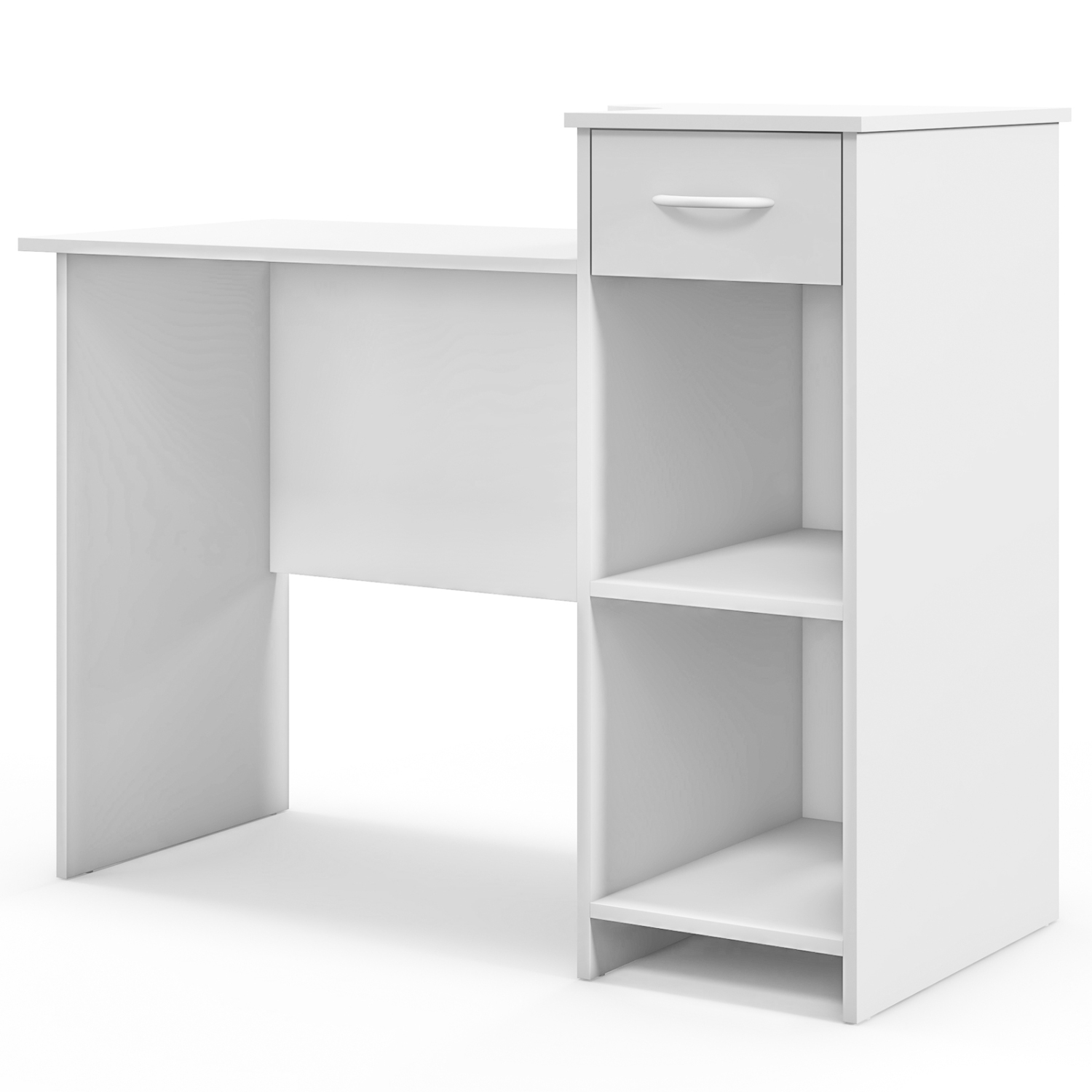 Computer Desk with Adjustable Shelf and Cable Hole for Modern Home Office