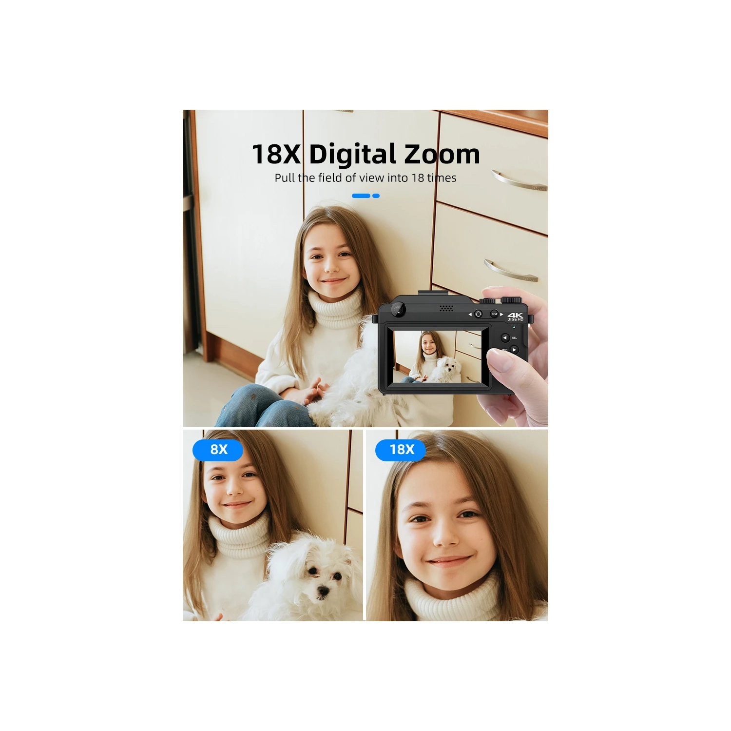 Retro gradient CCD camera, high-definition student entry-level high-pixel beauty portable micro-single, blue and white [32G memory card + card reader