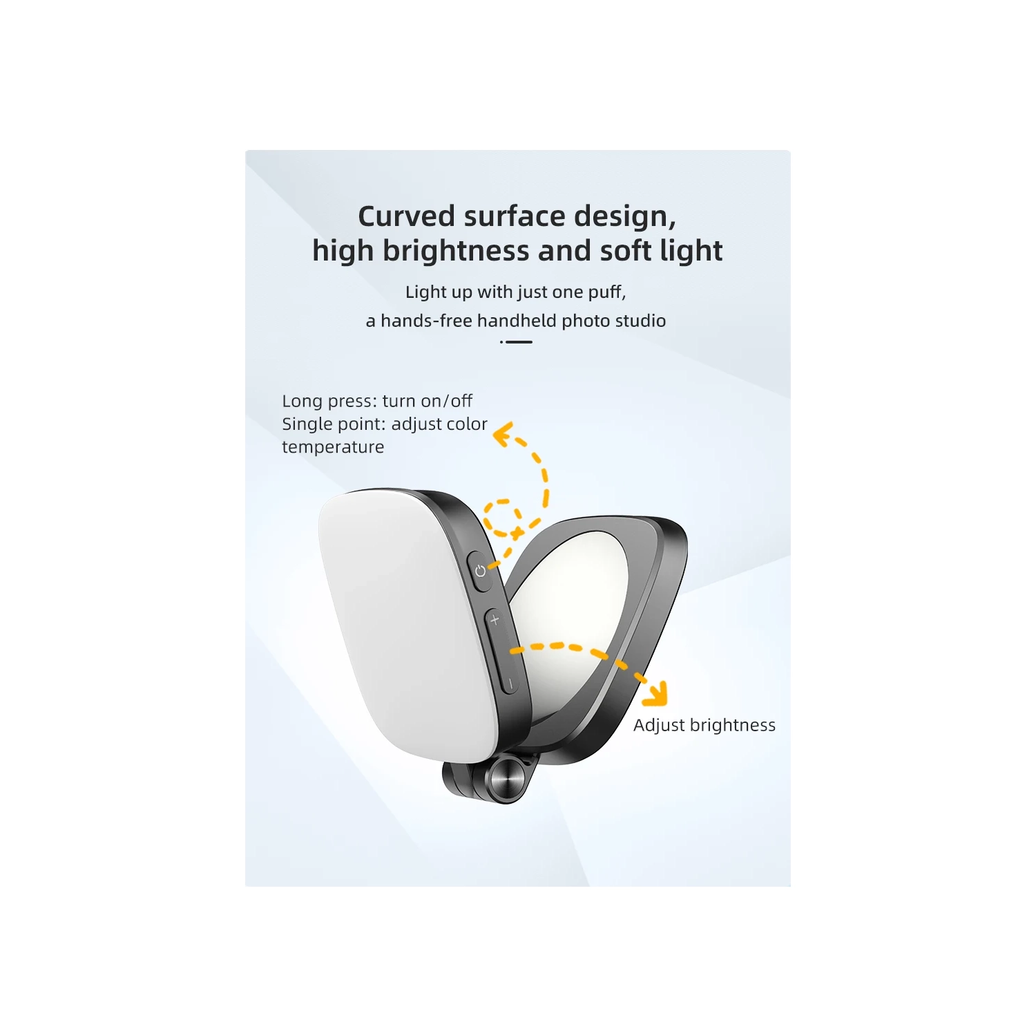 Lampe à égoportrait pour téléphone portable, lampe magnétique pour égoportrait avec mini miroir de voyage, convient à l'iPhone 16/15/14